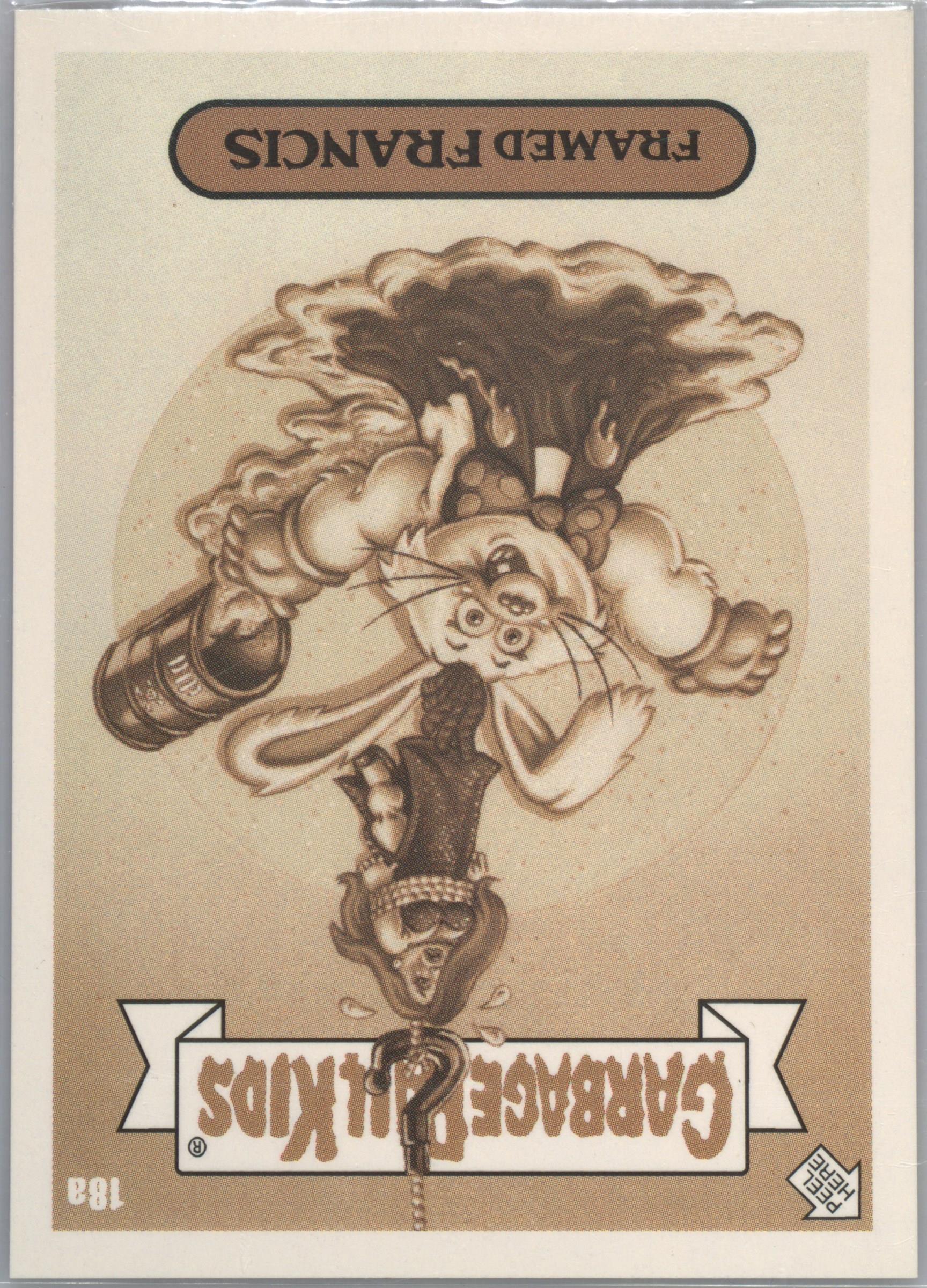 2022 Topps Garbage Pail Kids Sepia #18a Framed Francis front