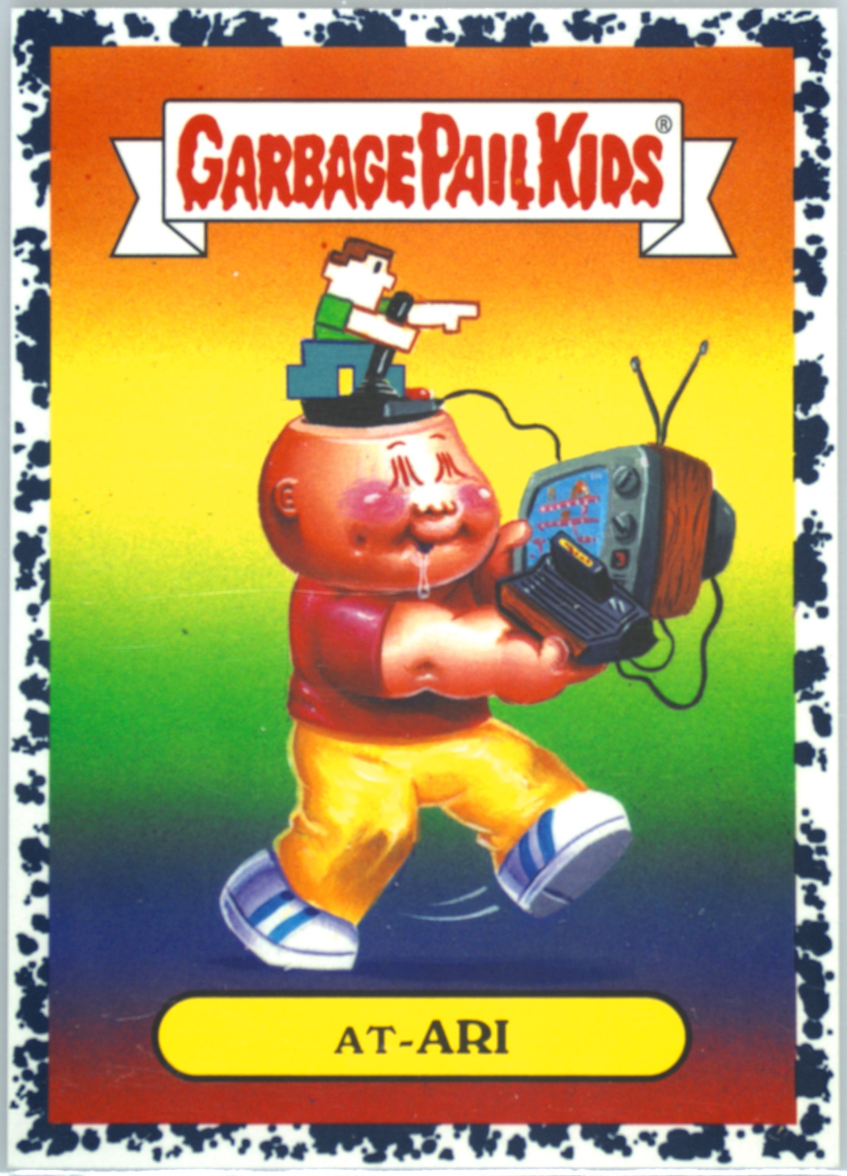 2018 Topps Garbage Pail Kids Series 1 80's Video Games Stickers Bruised #2a At- Ari front