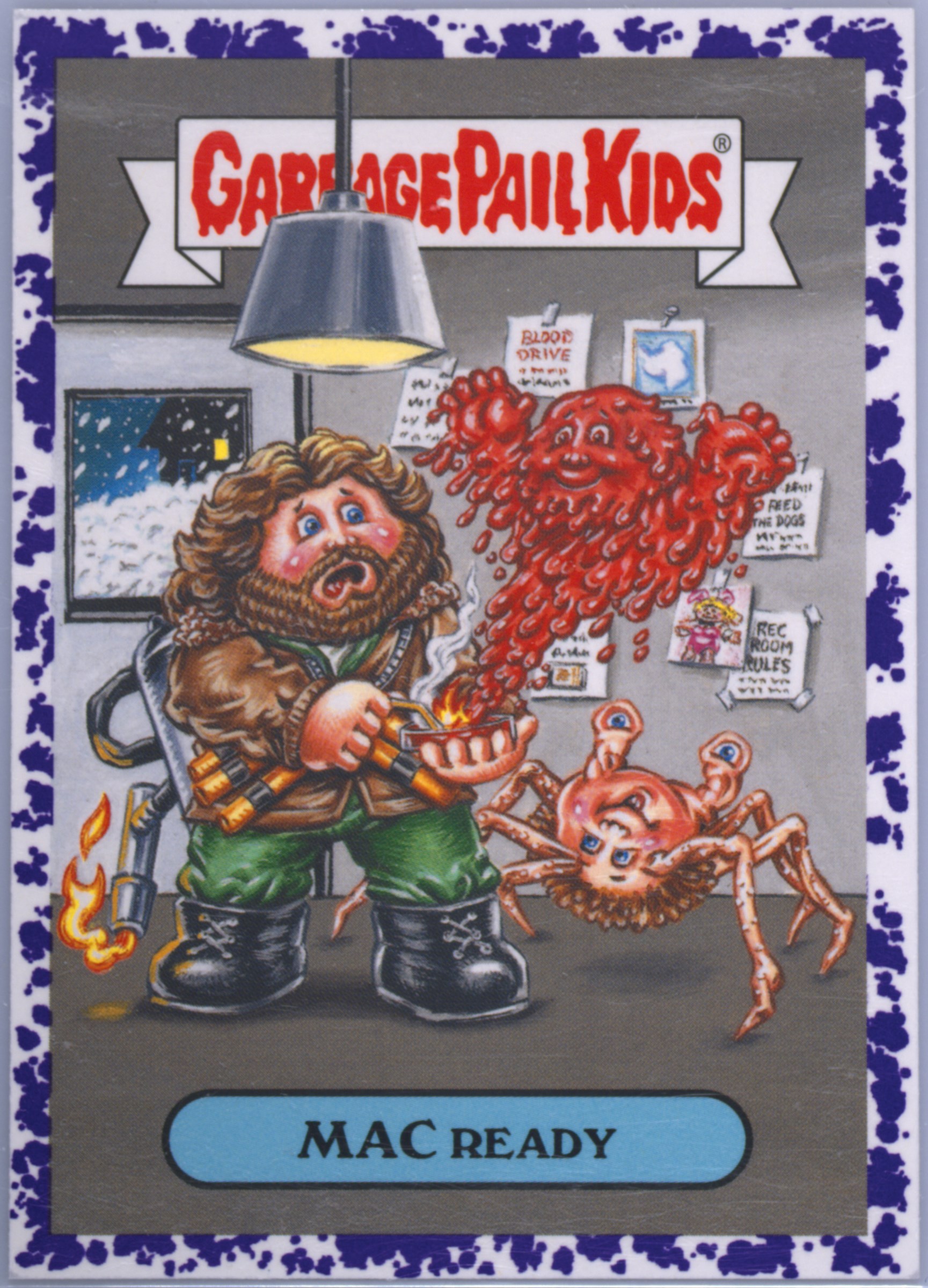 2018 Topps Garbage Pail Kids Series 2 80's Sci-Fi Stickers Bruised #9a Mac Ready front
