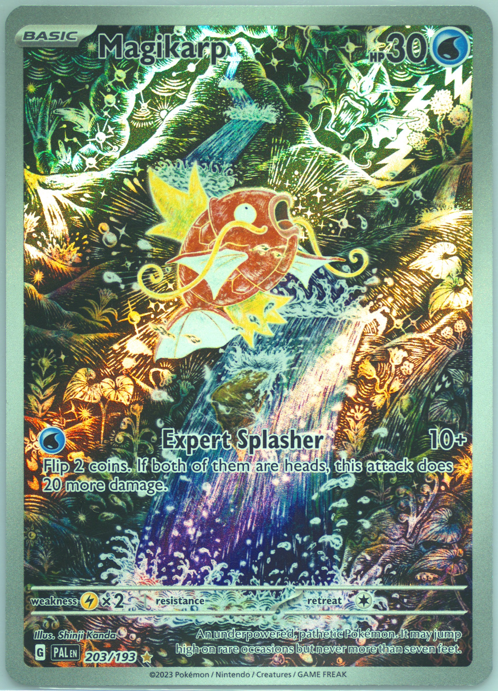 magikarp pokemon card full art Magikarp Illustration Rare Paldea Evolved 203/193, EX-NM Pokemon Card main image 1