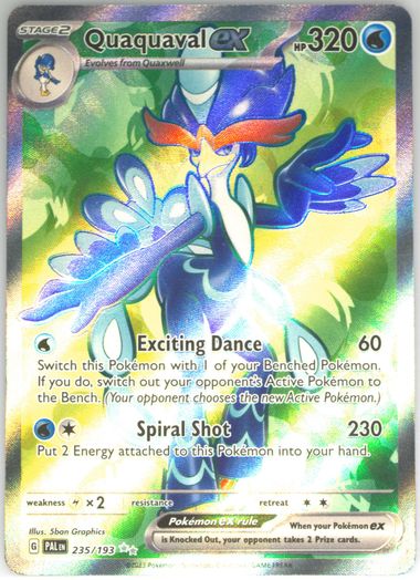 Quaquaval Ex 235/193 Paldea Evolved Full Art Pokémon