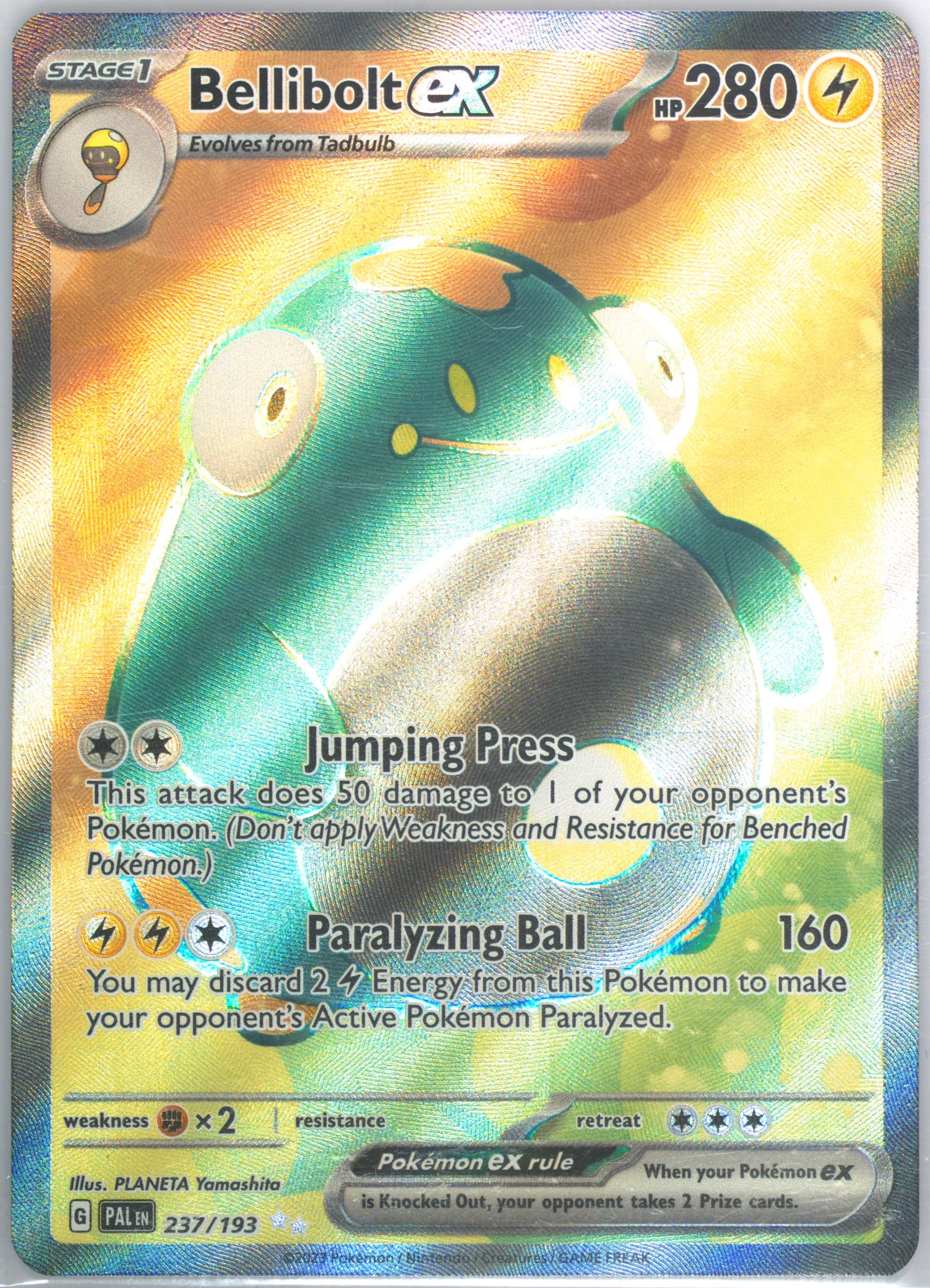 bellibolt ex pokemon card Iono's Bellibolt ex 2025 Pokemon Japanese Sv9 SAR #125 PSA 9 – Yamacardo main image 0