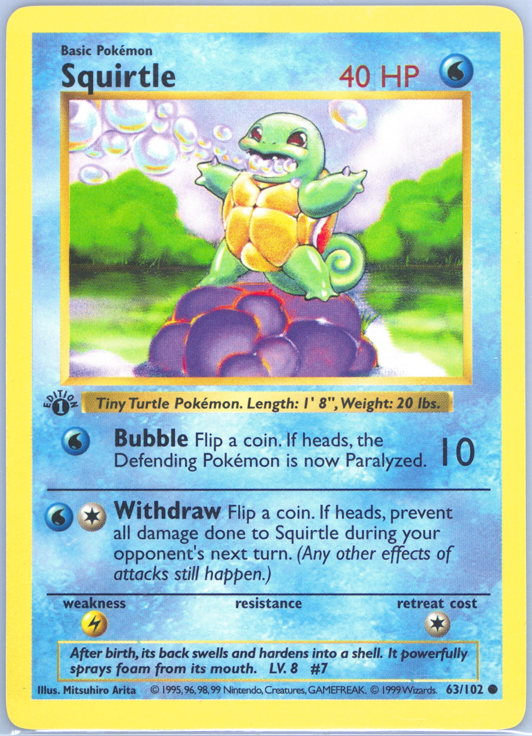 PSA6 ゼニガメ 初版 英語版 Base Set　1999 1ed PSA6 ゼニガメ 初版 英語版 Base Set 1999 1ed Pokémon TCG Base Set
