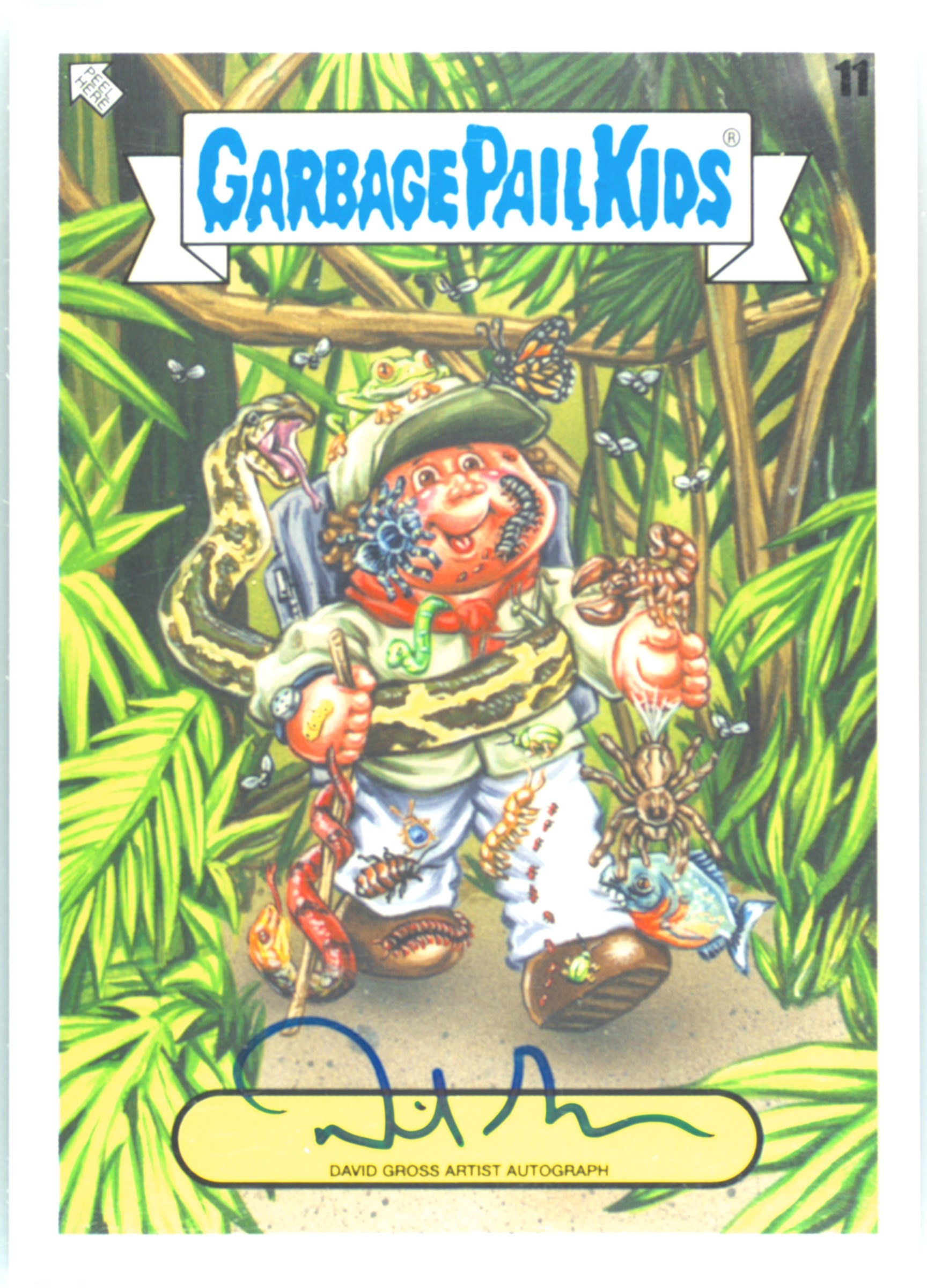 2020 Topps Garbage Pail Kids Late To School Artist Autograph #11 David Gross front