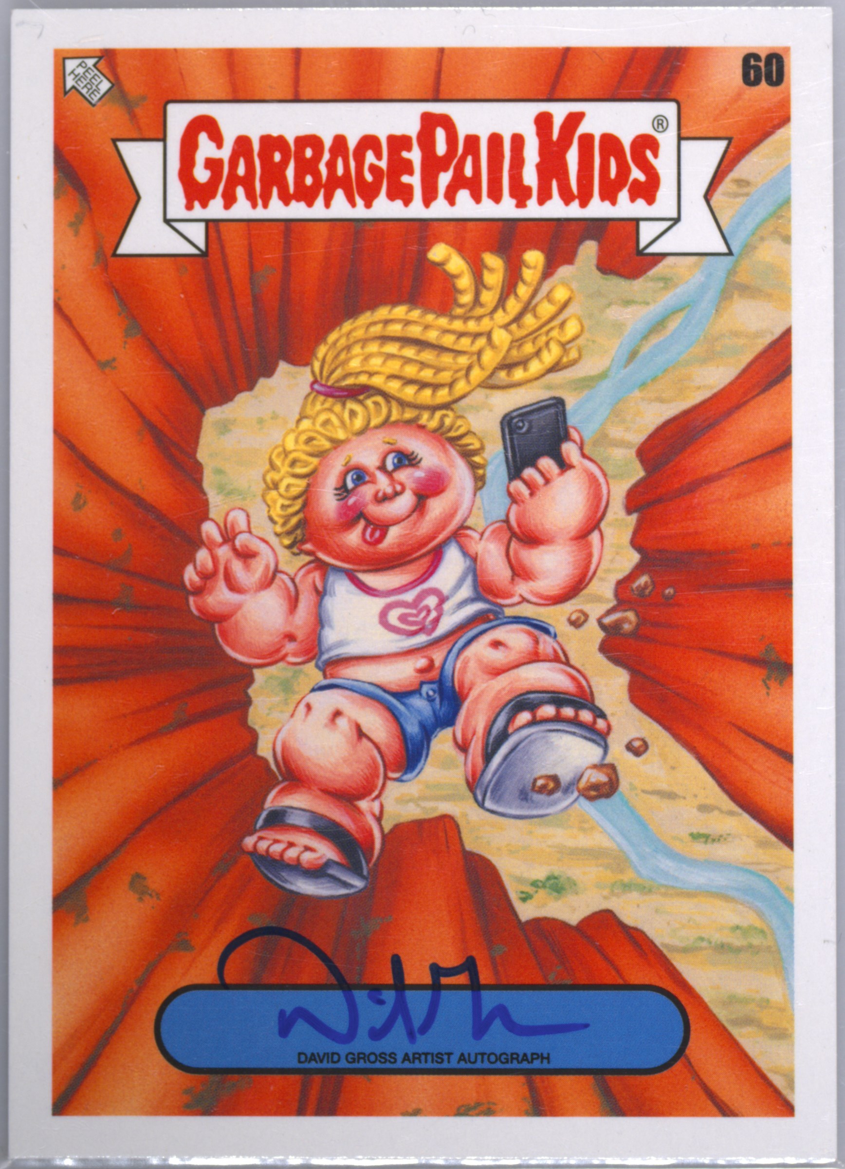 2023 Topps Garbage Pail Kids Go On Vacation Artist Autograph #60 David Gross front