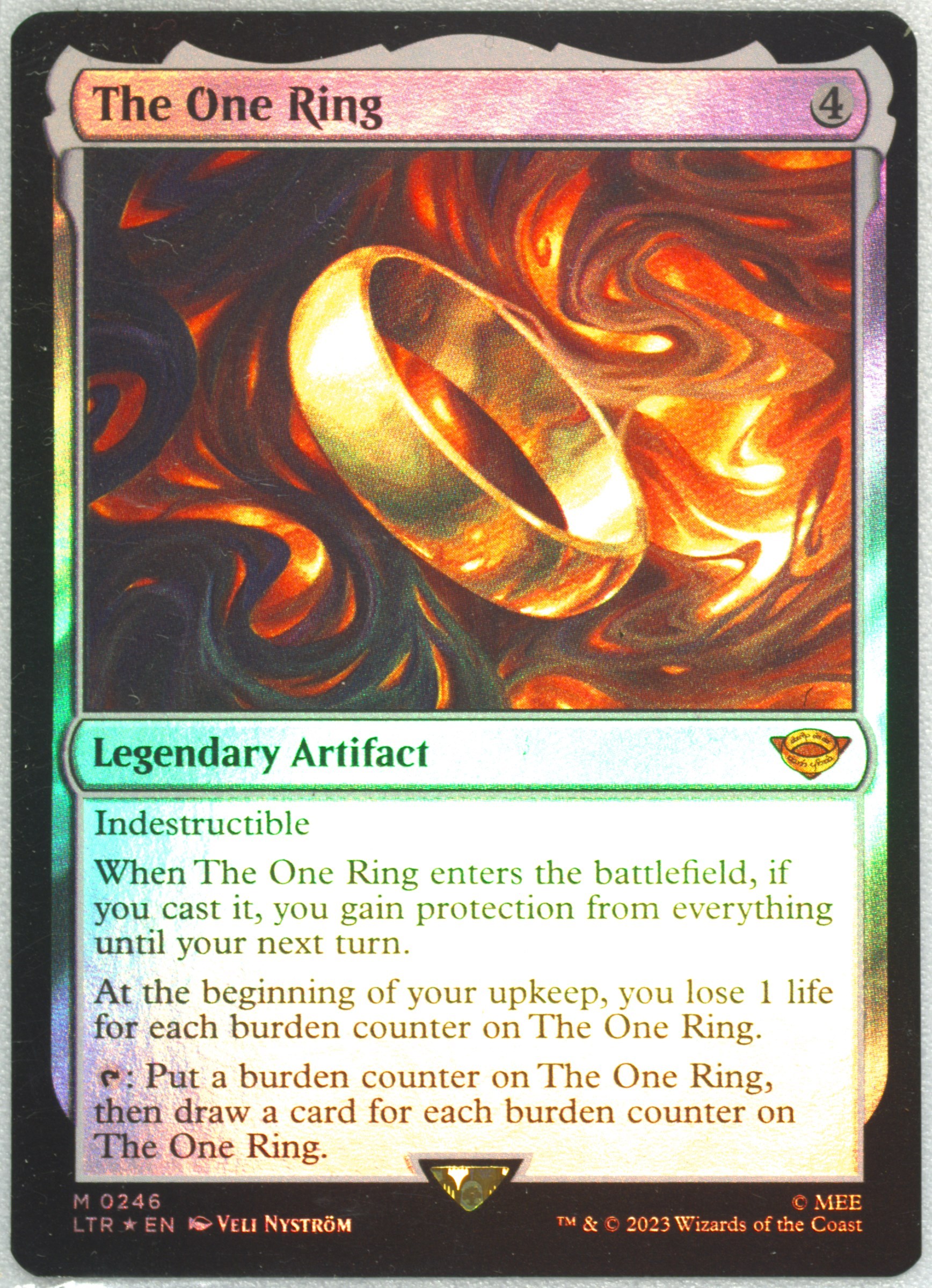lotr one ring mtg card The One Ring (Borderless Poster) (Serialized) [The Lord of the Rings: main image 0
