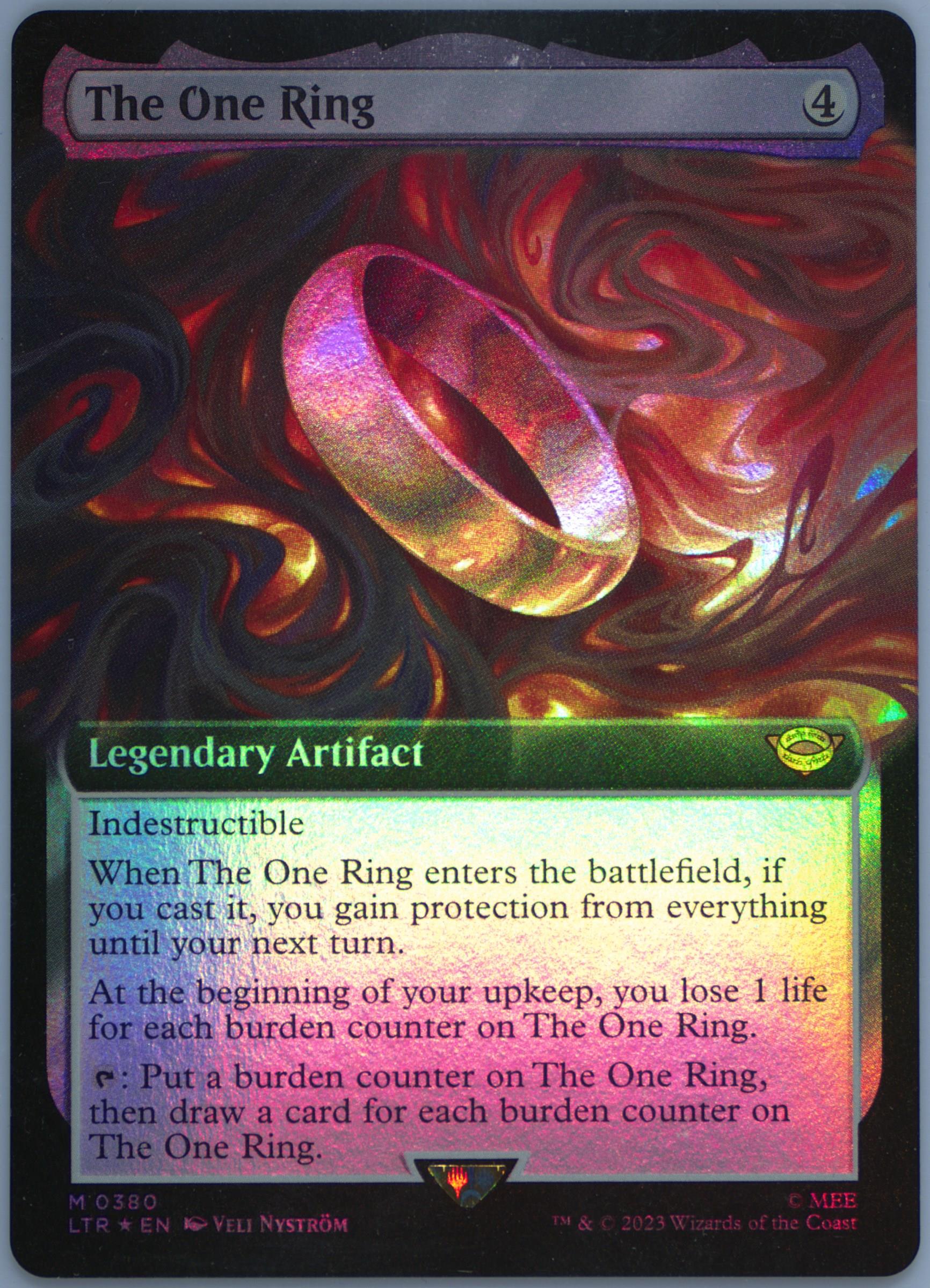 mtg card flicking Frodo, Sauron's Bane (Showcase Ring Frame) [The Lord of the Rings: Tal main image 1