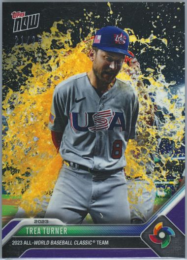 5シリ　topps wbc 2023 TREA TURNER ターナー 2023 Trea Turner Postseason Performance Bat Relic RED Auto