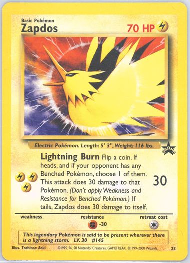 2000年 ポケモンプロモカード サンダー　PSA10 アオキエラー Auction Prices Realized Tcg Cards 2000 POKEMON PROMO BLACK STAR Zapdos