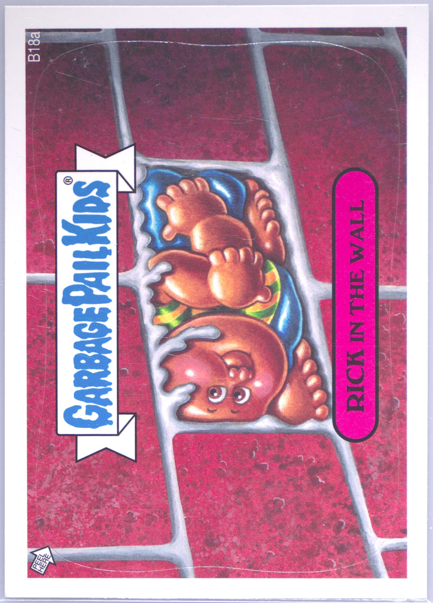 2013 Topps Garbage Pail Kids Series 3 Bonus Sticker #b18a Rick In The Wall front
