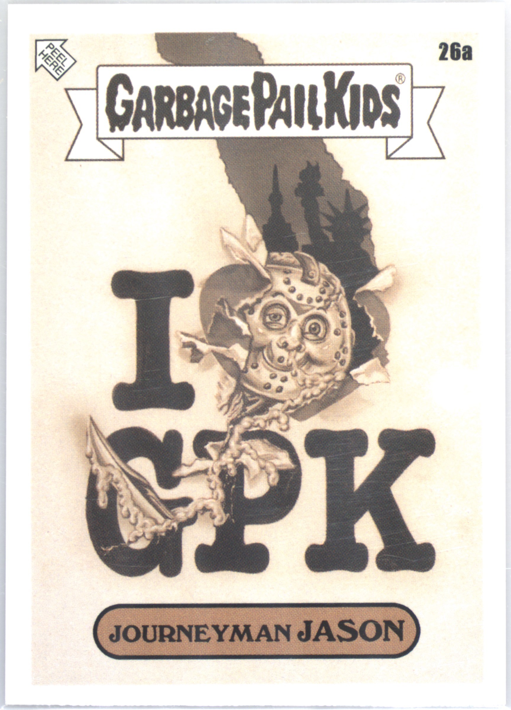 2022 Topps Garbage Pail Kids Oh The Horrible Sepia #26a Journeyman Jason front