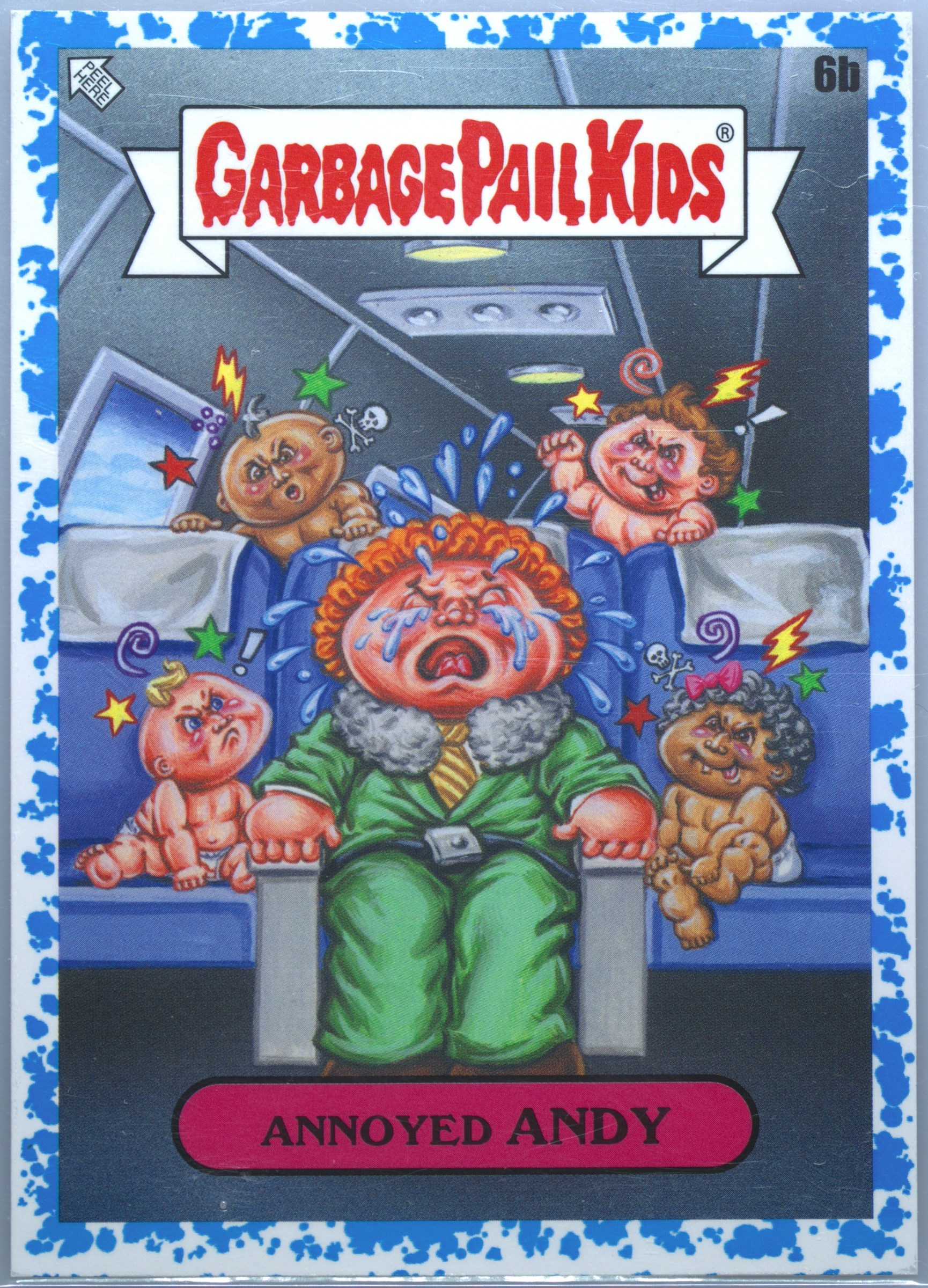 2023 Topps Garbage Pail Kids Go On Vacation Spit Blue #6b Annoyed Andy front