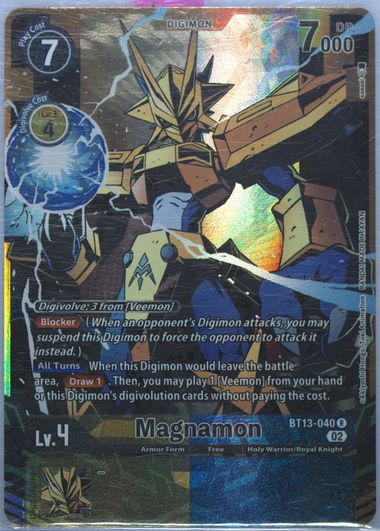 PSA 10 Digimon Magnamon BT13-040 Evolition Cup Winner Japan