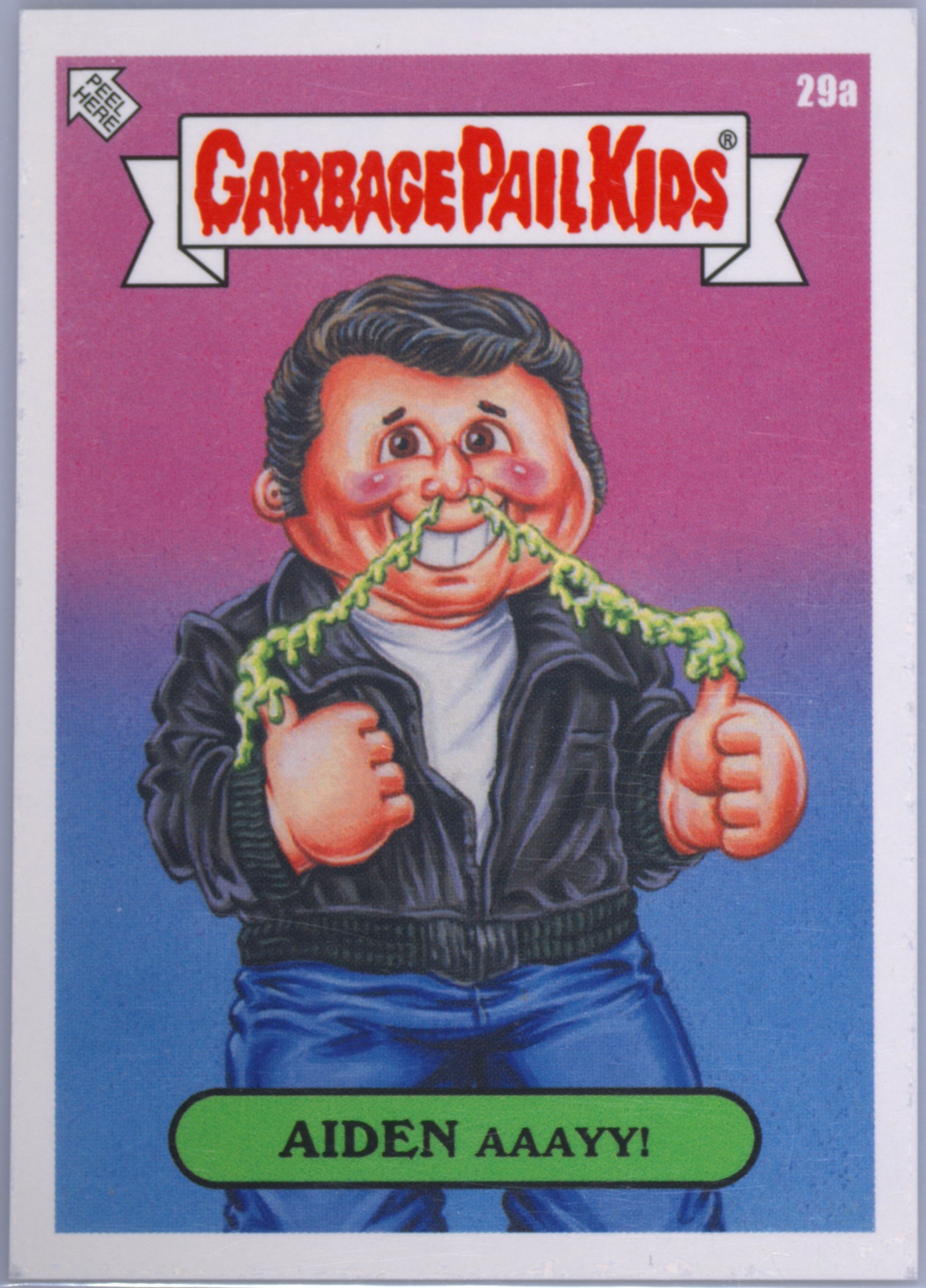 2023 Topps Garbage Pail Kids Prime Slime Trashy TV #29a Aiden Aaayy! front