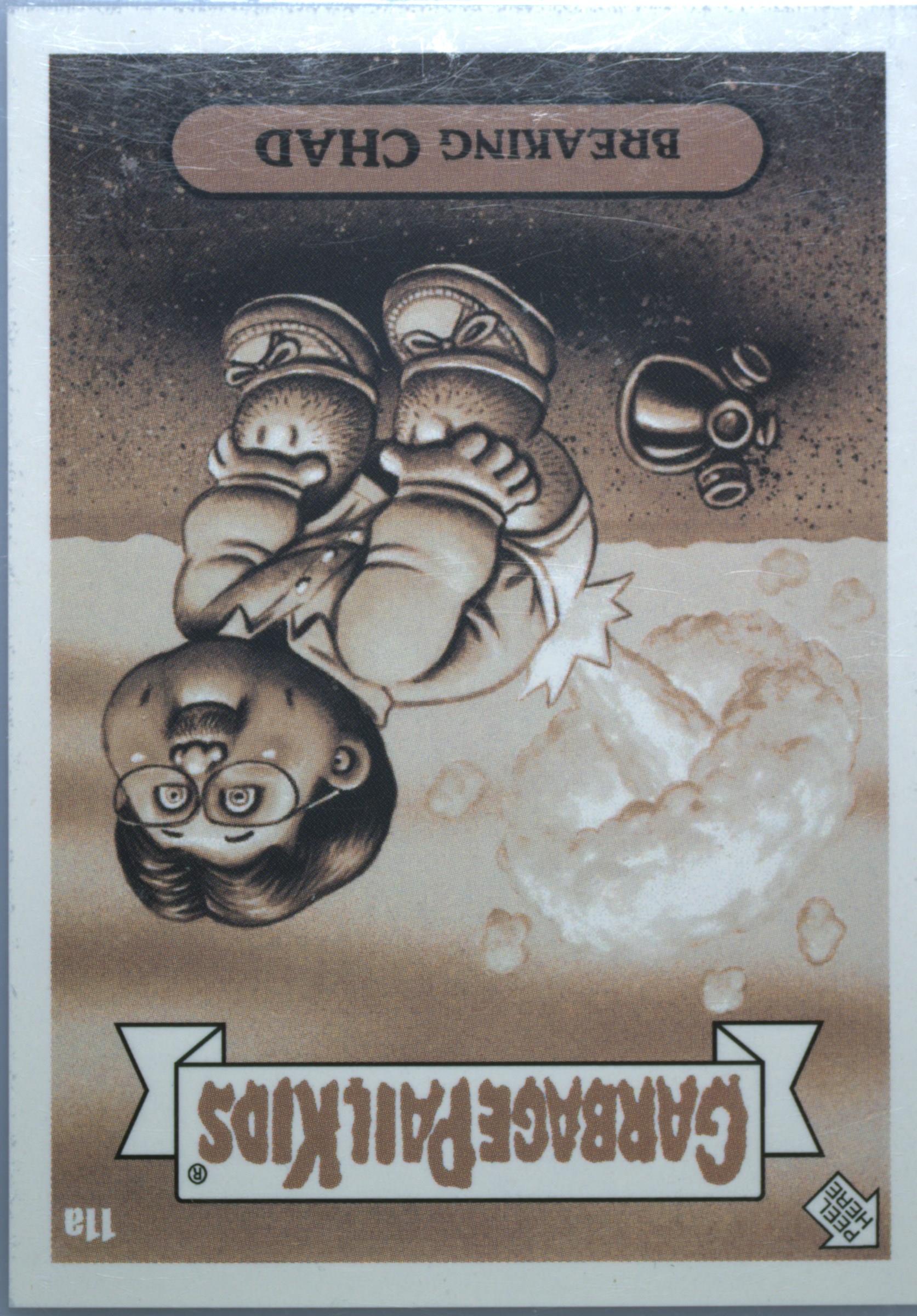 2023 Topps Garbage Pail Kids Prime Slime Trashy Tv Sepia #11a Breaking Chad front