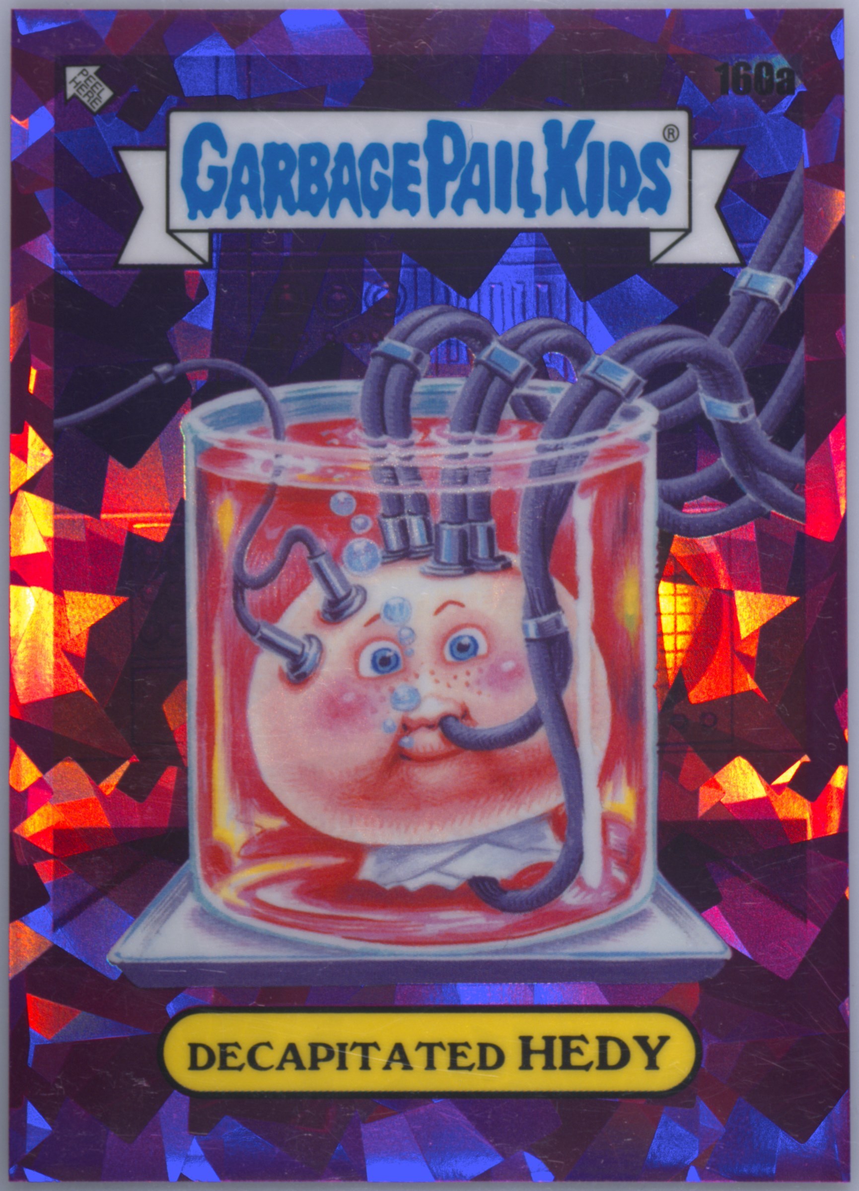 2021 Topps Garbage Pail Kids Sapphire Edition Fuchsia #160a Decapitated Hedy front
