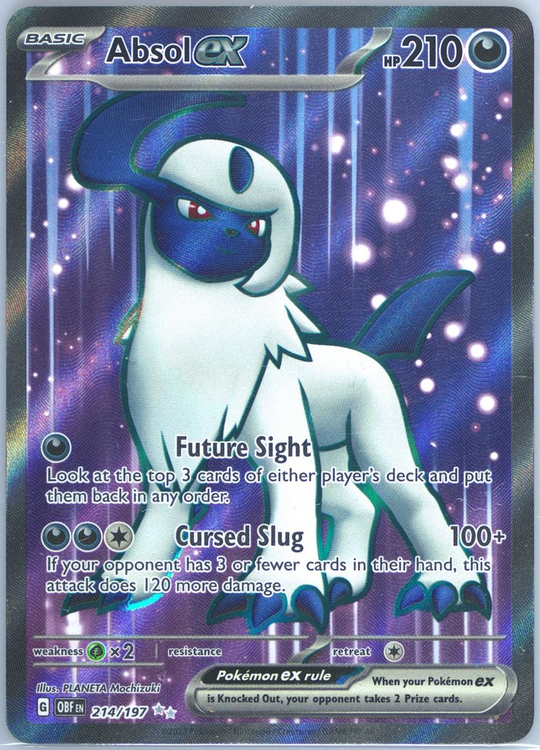 basic absol pokemon card value Pokemon Trading Card Game ME01: Mega Evolution Special Illustration Rare Mega Absol ex #180