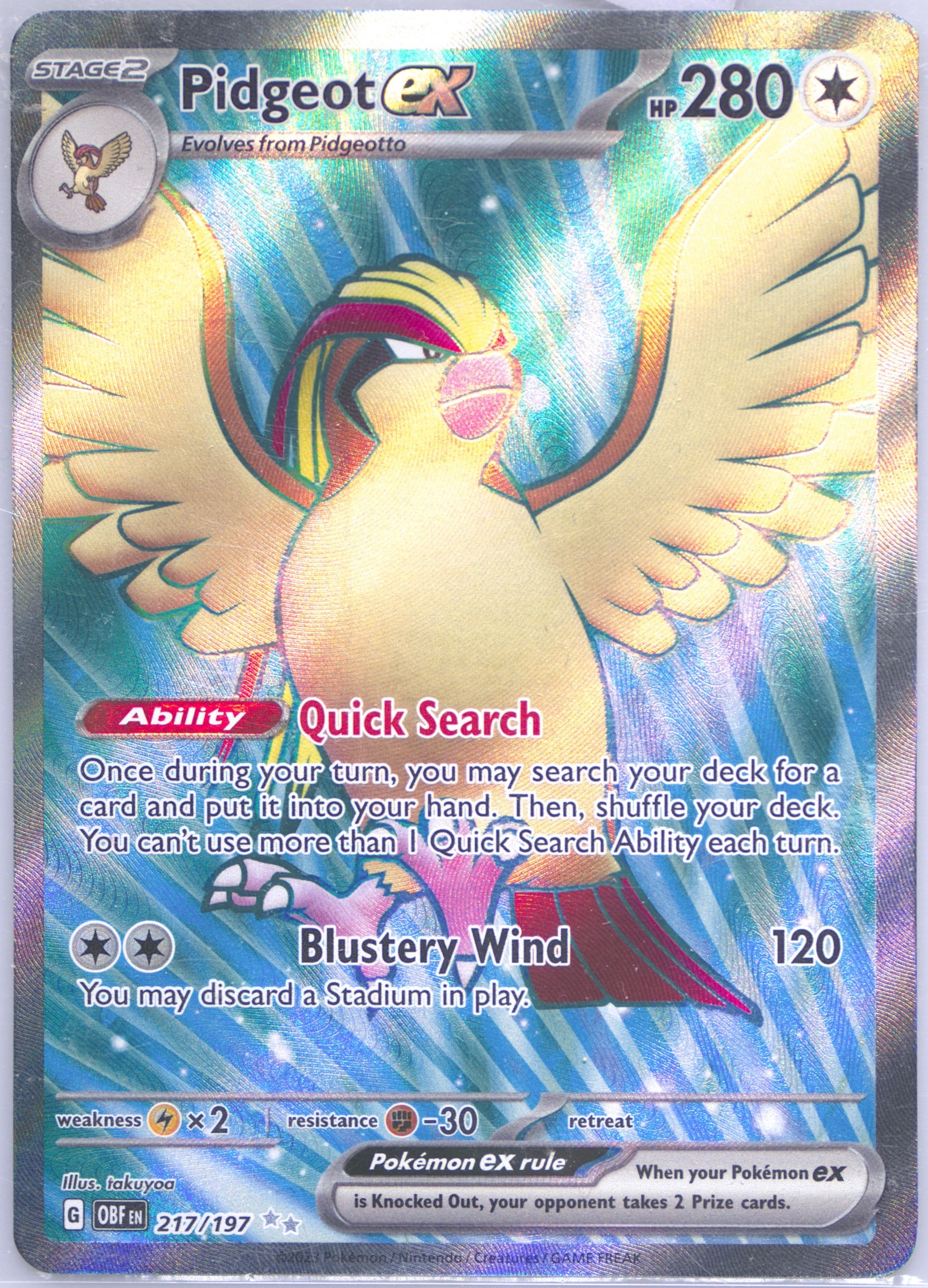 pokemon card pidgeot ex Pidgeot EX 104/108 XY Evolutions Full Art Holo Ultra Rare Pokemon Card
