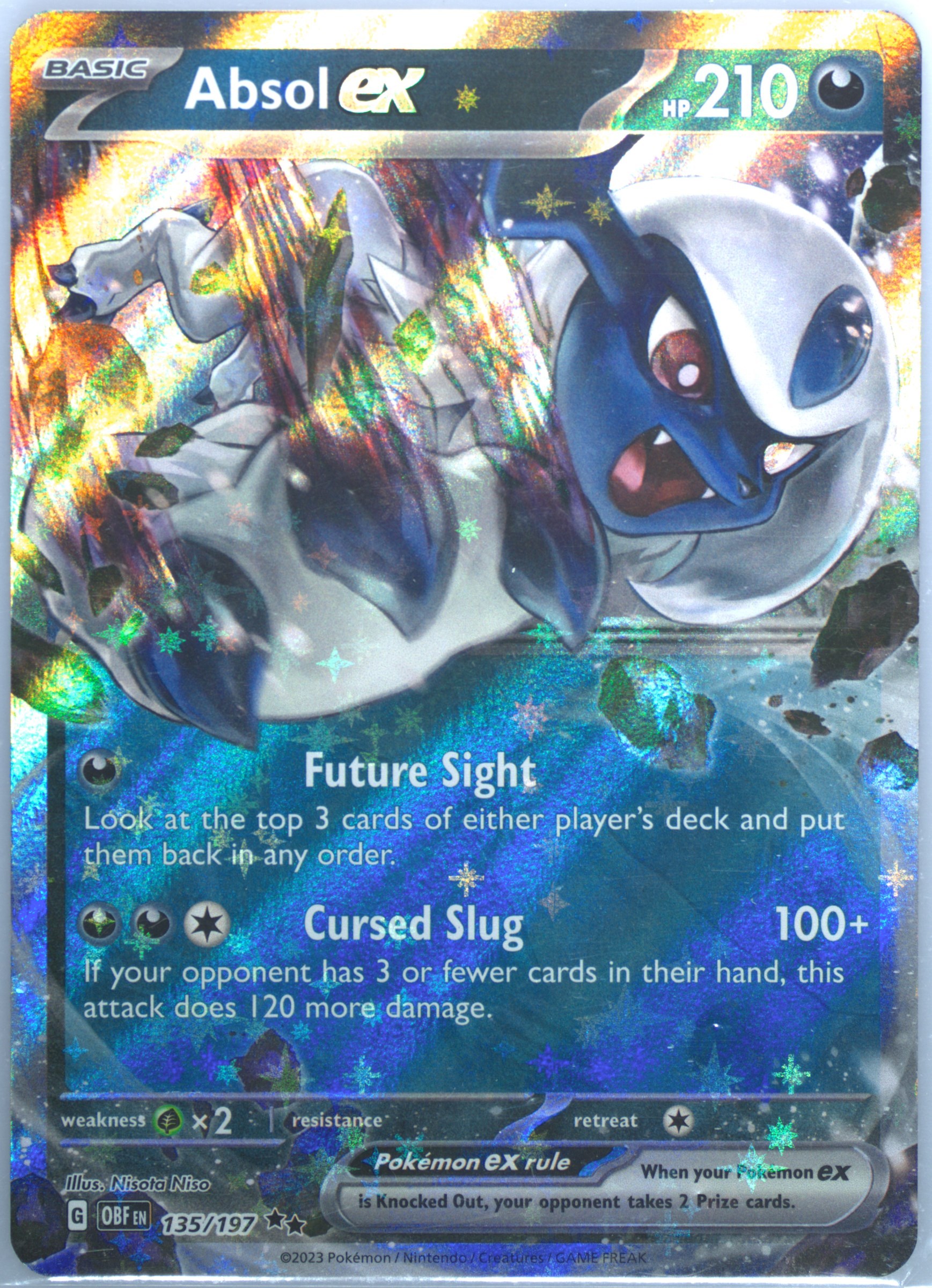 pokemon absol ex card Absol EX XY62 Black Star Promo Holo Rare Pokemon Card Near Mint main image 1