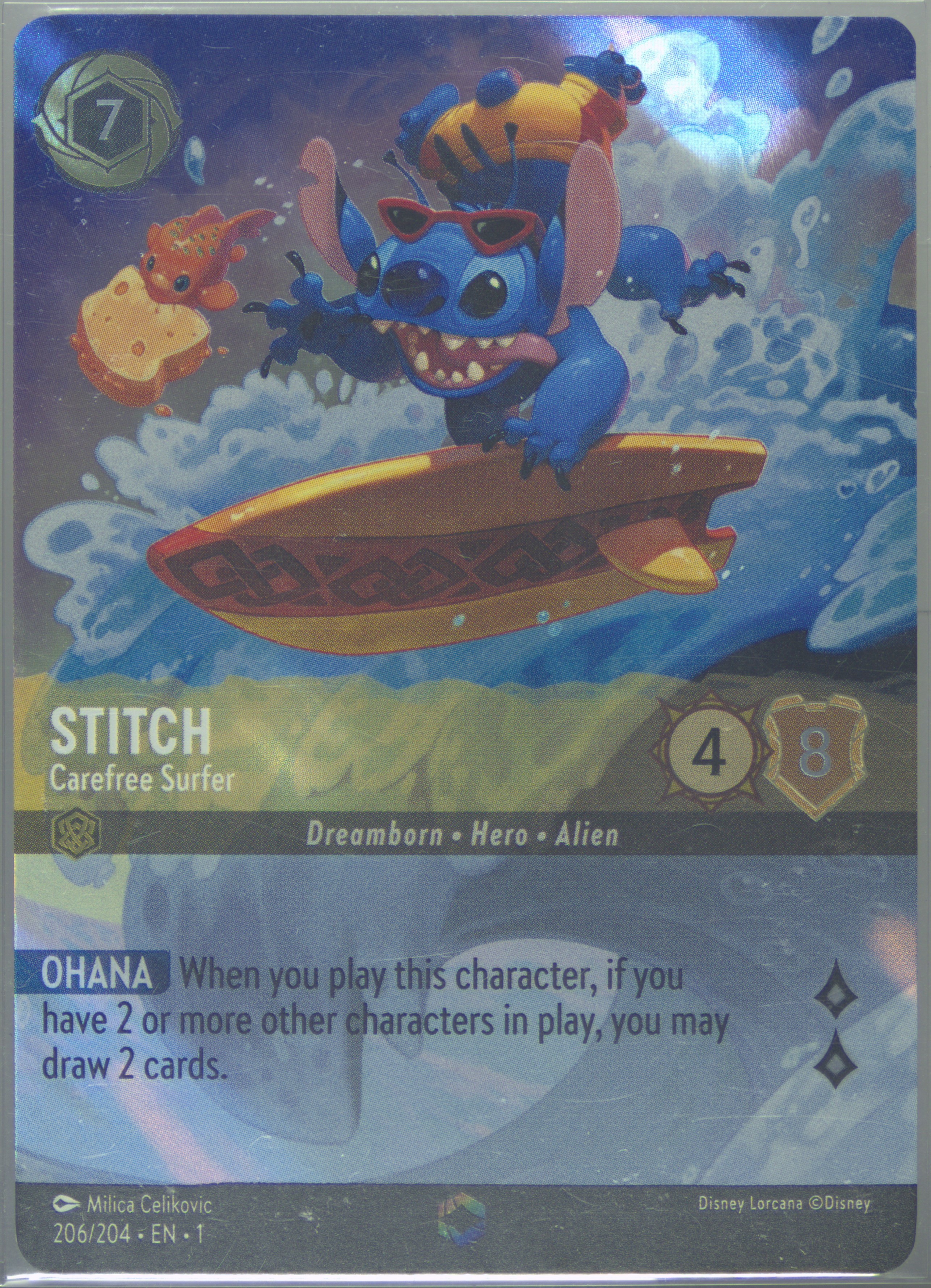 ディズニー ロルカナ　スティッチ　PSA10 #206 Spec Details