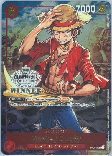 PSA 10 Gem Mint One Piece TCG Monkey D. Luffy Championship