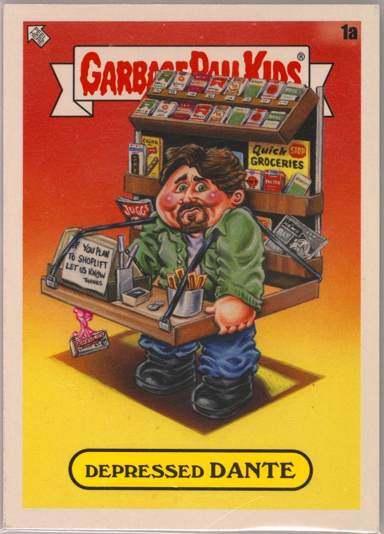 2023 Topps Garbage Pail Kids X View Askew #1a Depressed Dante front