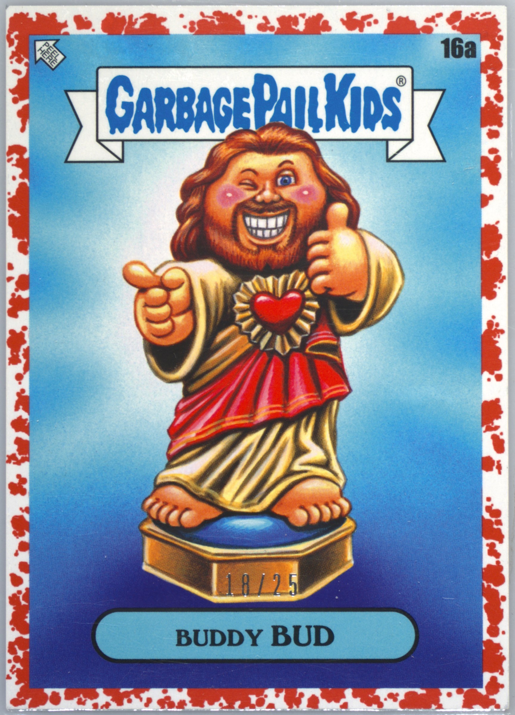2023 Topps Garbage Pail Kids X View Askew Red #16a Buddy Bud front