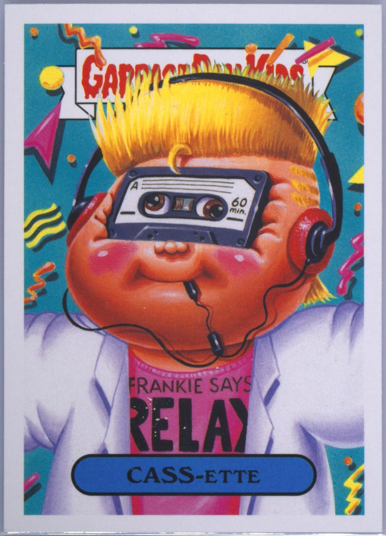 2018 Topps Garbage Pail Kids Series 1 80's Culture Stickers #8b Cass-Ette front