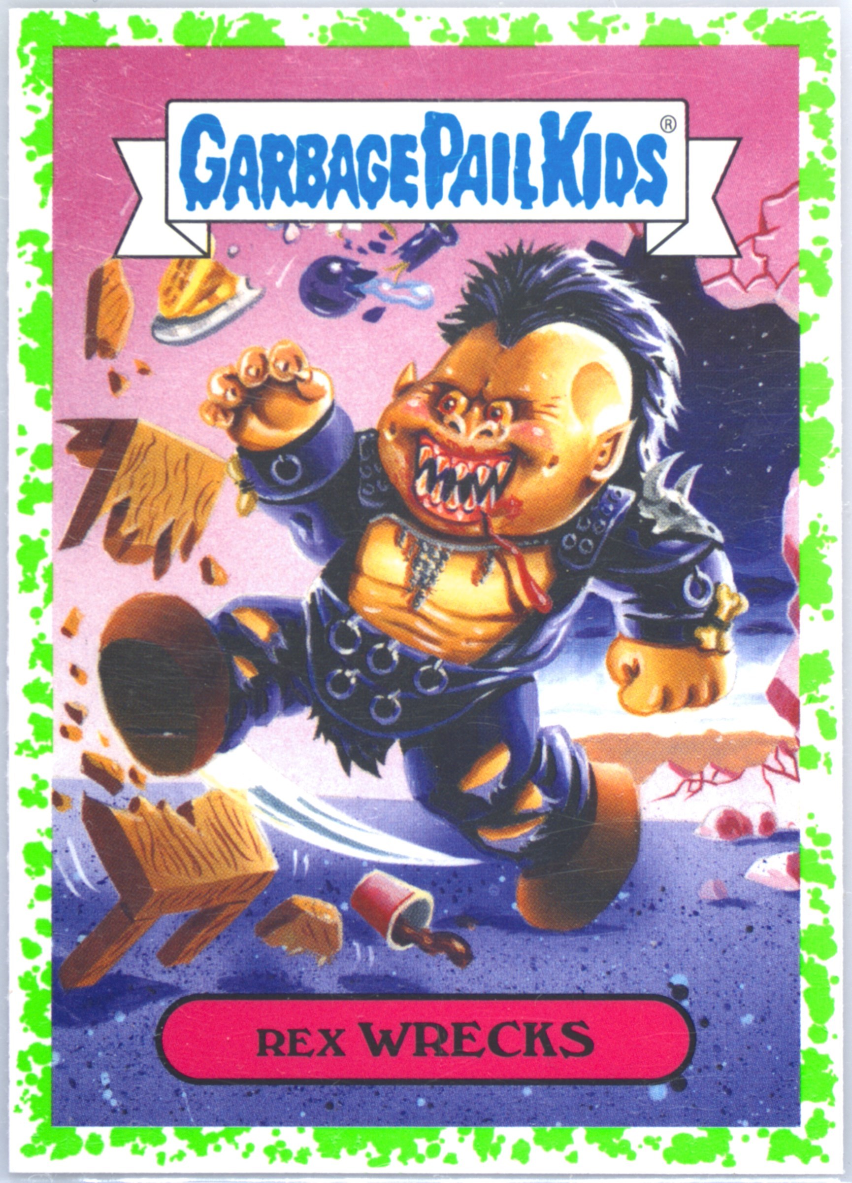 2019 Topps Garbage Pail Kids Green #11a Rex Wrecks front