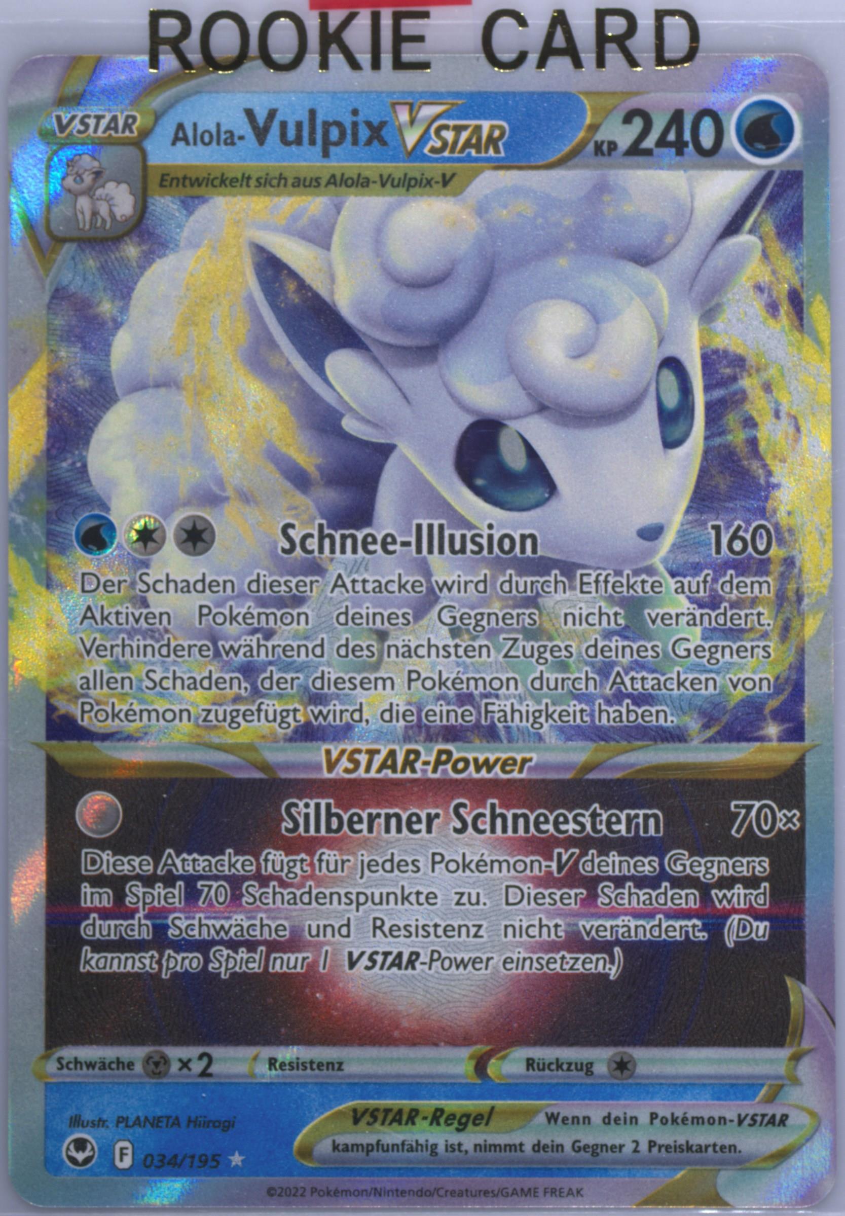 pokemon tcg silver tempest 034 195 alolan vulpix vstar card (034/195) [Sword & Shield Tempest] – Plug your opponent takes 2 Prize cards Se produkter som liknar Alolan