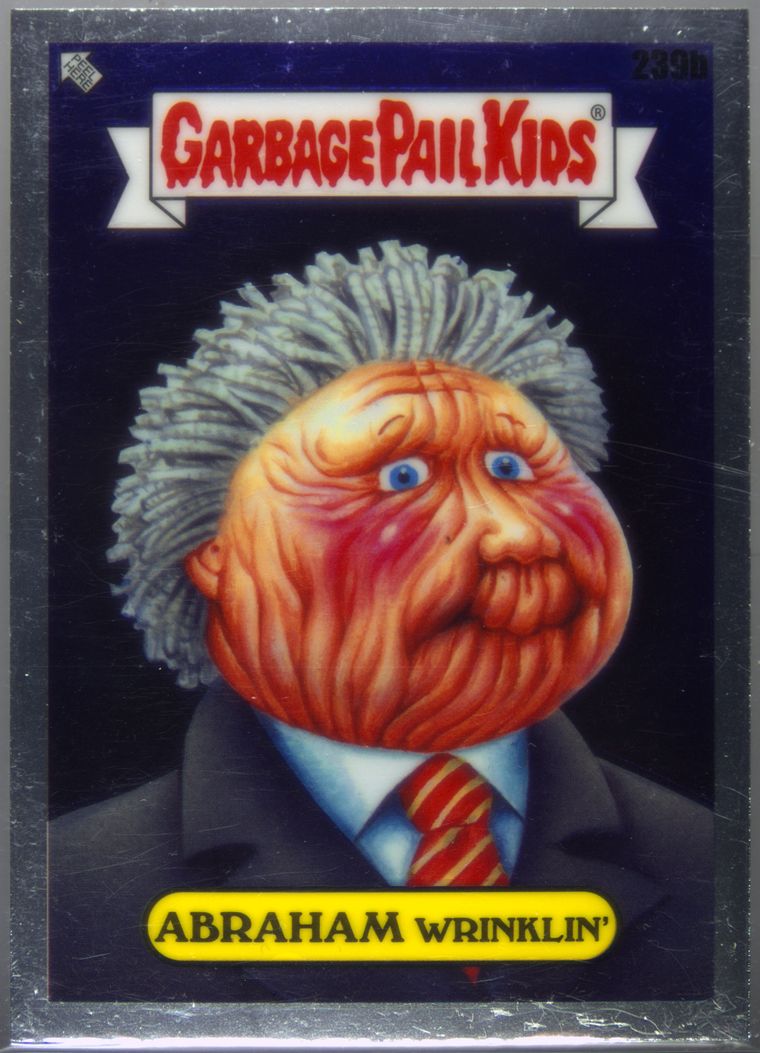 2023 Topps Garbage Pail Kids Sapphire Edition #239b Abraham Wrinklin' front