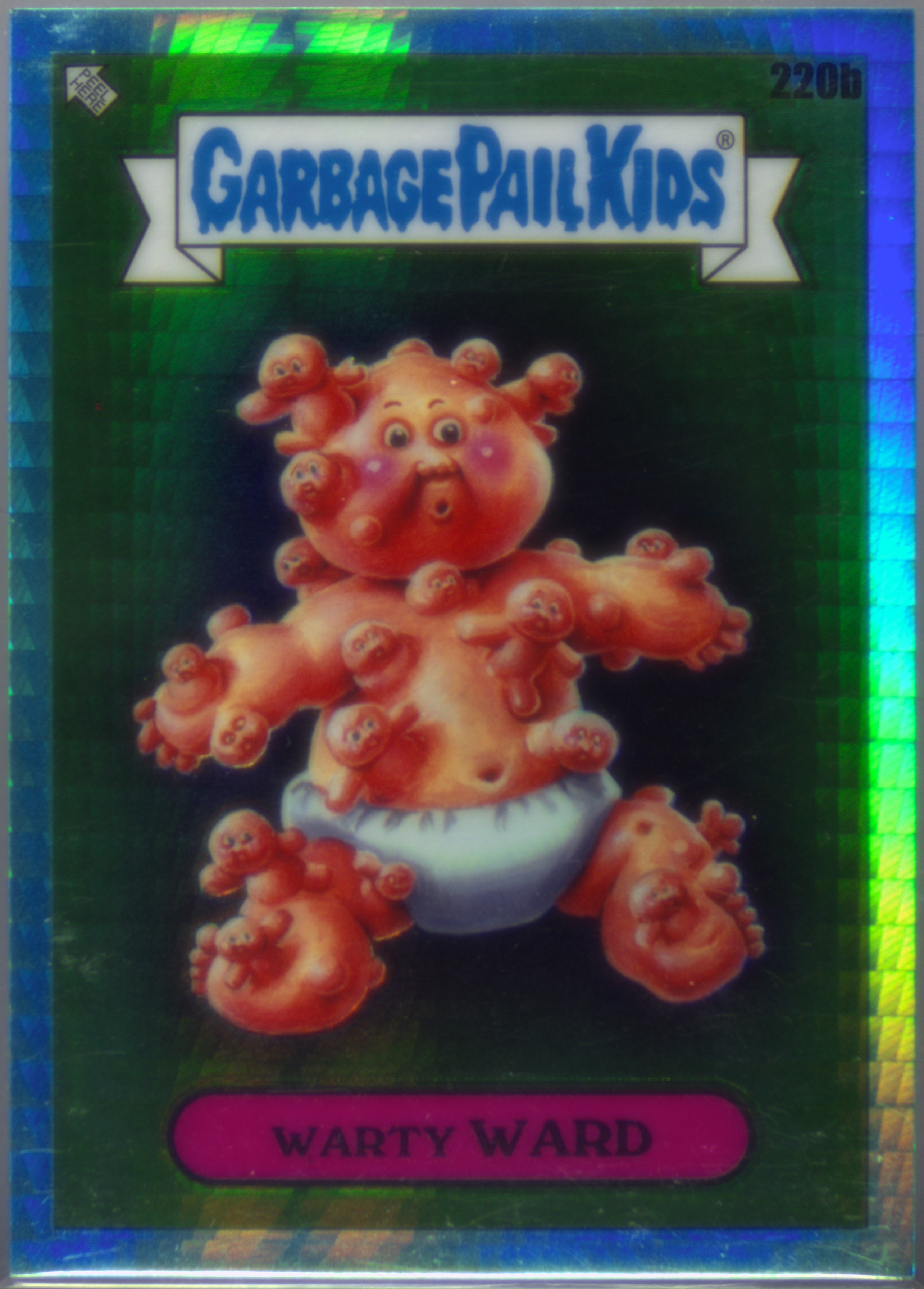 2023 Topps Garbage Pail Kids Chrome Aqua Prism #220b Warty Ward front