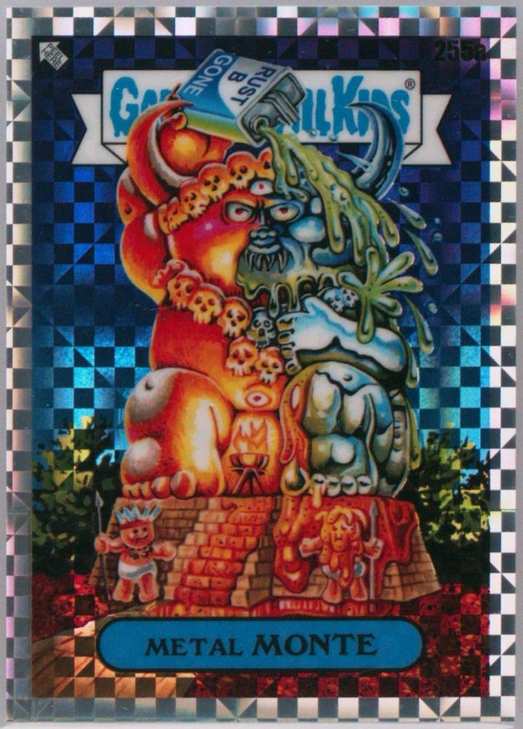 2023 Topps Garbage Pail Kids Chrome X-Fractor #255a Metal Monte front
