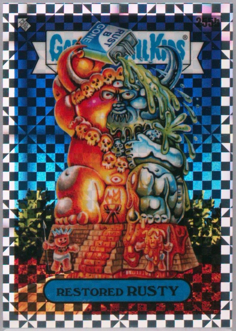 2023 Topps Garbage Pail Kids X-Fractor #255b Restored Rusty front