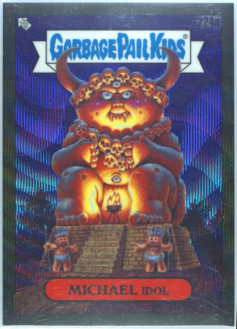 2023 Topps Garbage Pail Kids Chrome Black Wave #224a Michael Idol front