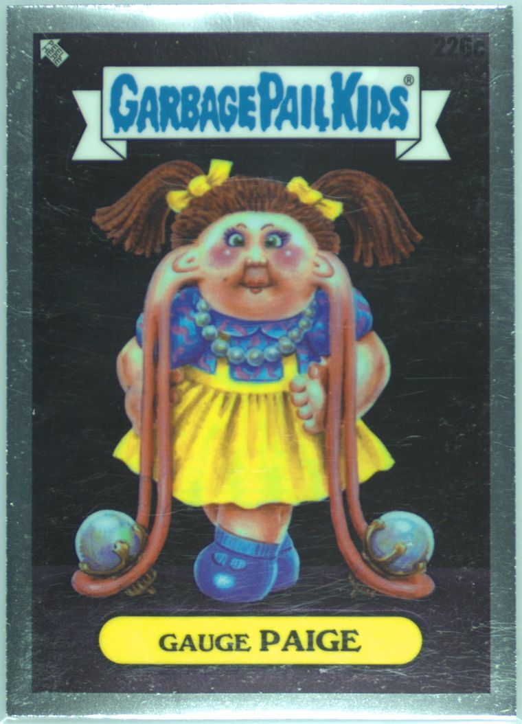 2023 Topps Garbage Pail Kids Chrome #226c Gauge Paige front