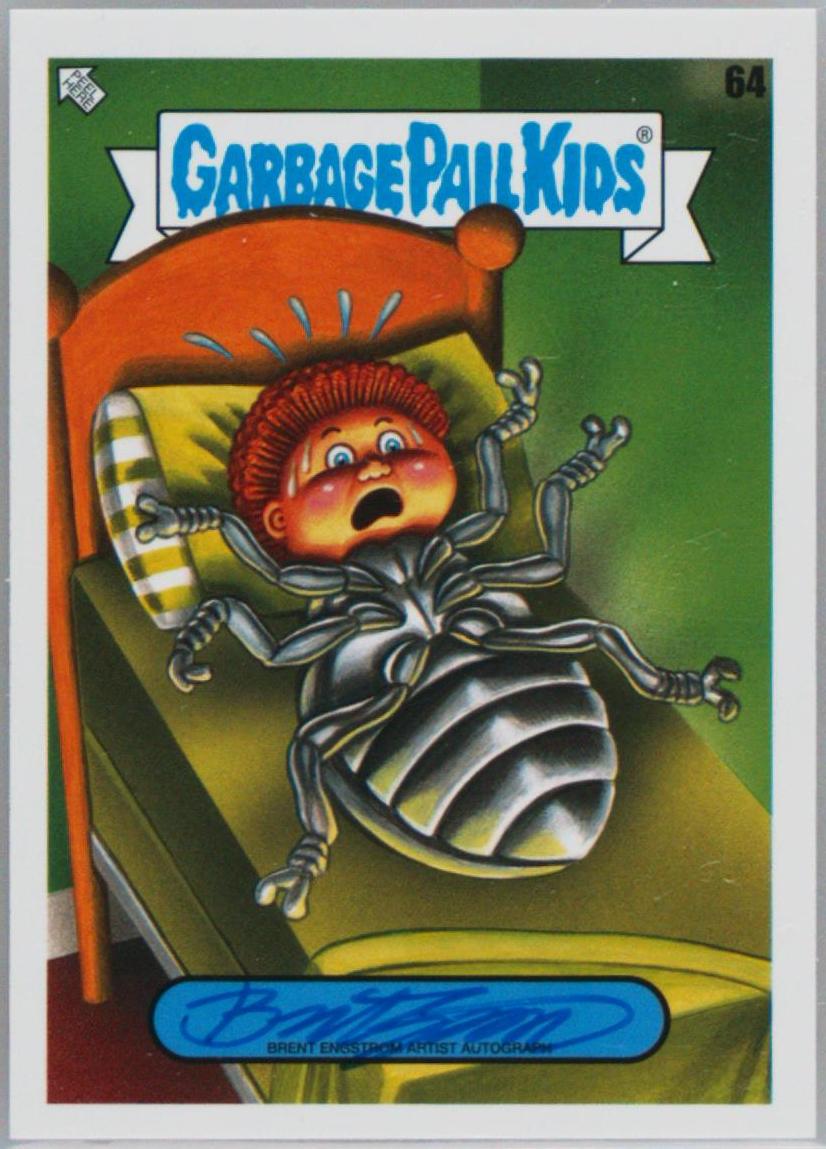 2022 Topps Garbage Pail Kids Book Worms Artist Autograph #64 Brent Engstrom front