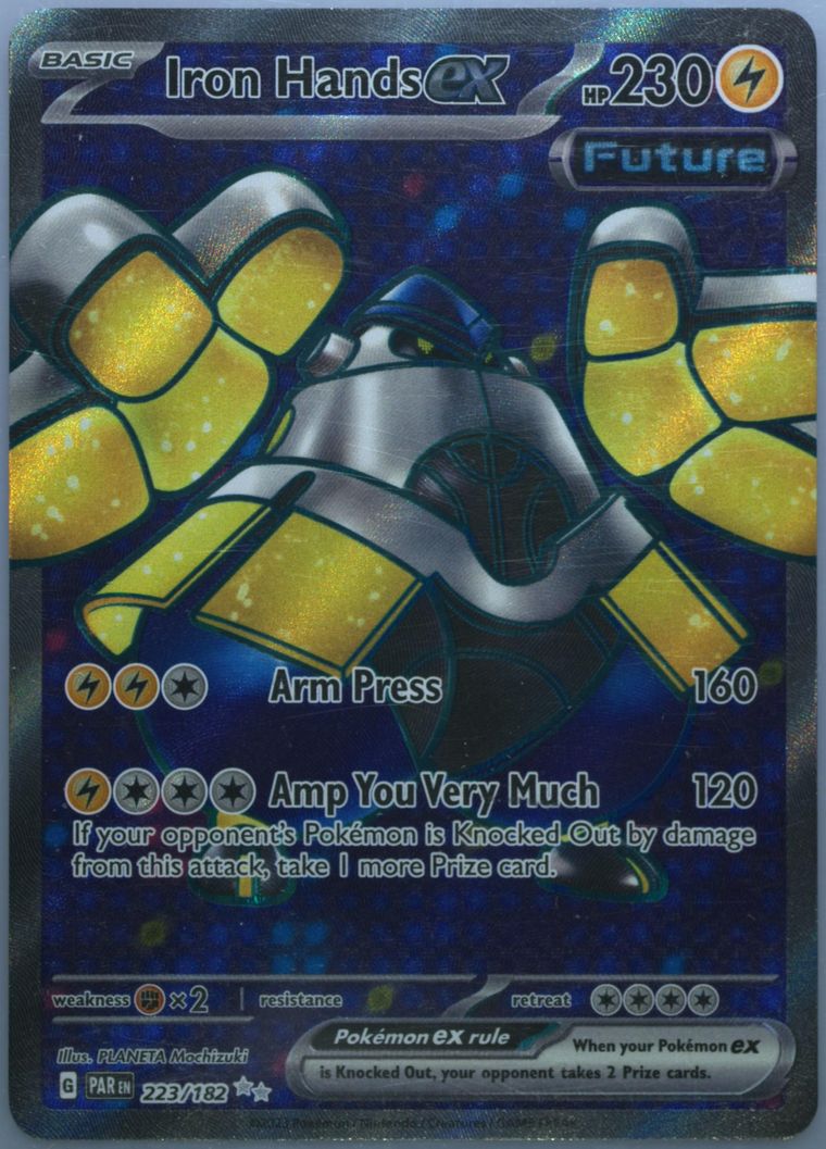 iron hands pokemon card Iron Hands ex (154/131) [Scarlet & Violet: Prismatic Evolutions] main image 0