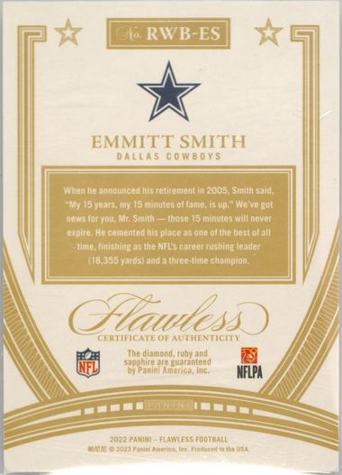 Auction Prices Realized Football Cards 2022 Panini Flawless Red 