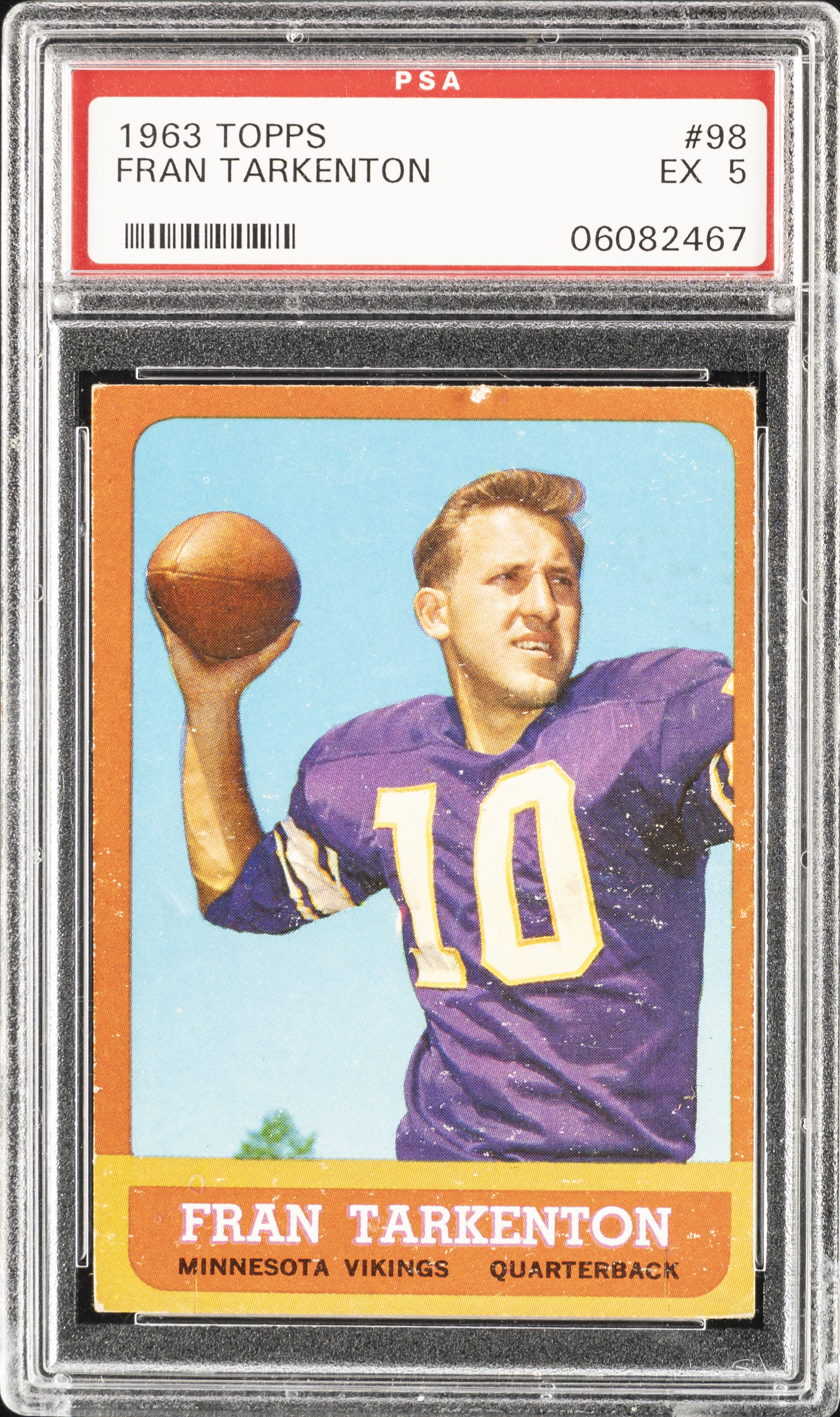 1963 Topps #98 Fran Tarkenton – PSA EX 5