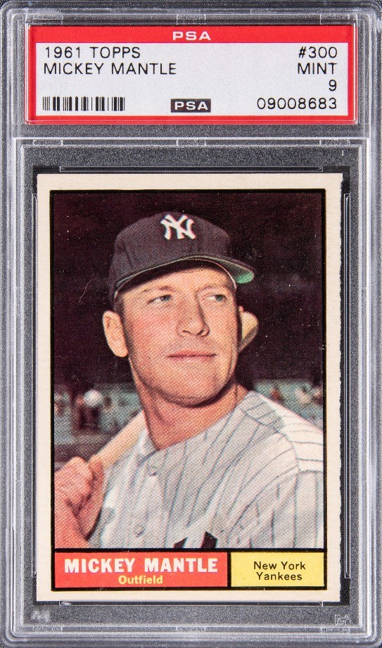 1961 Topps #300 Mickey Mantle - PSA MINT 9