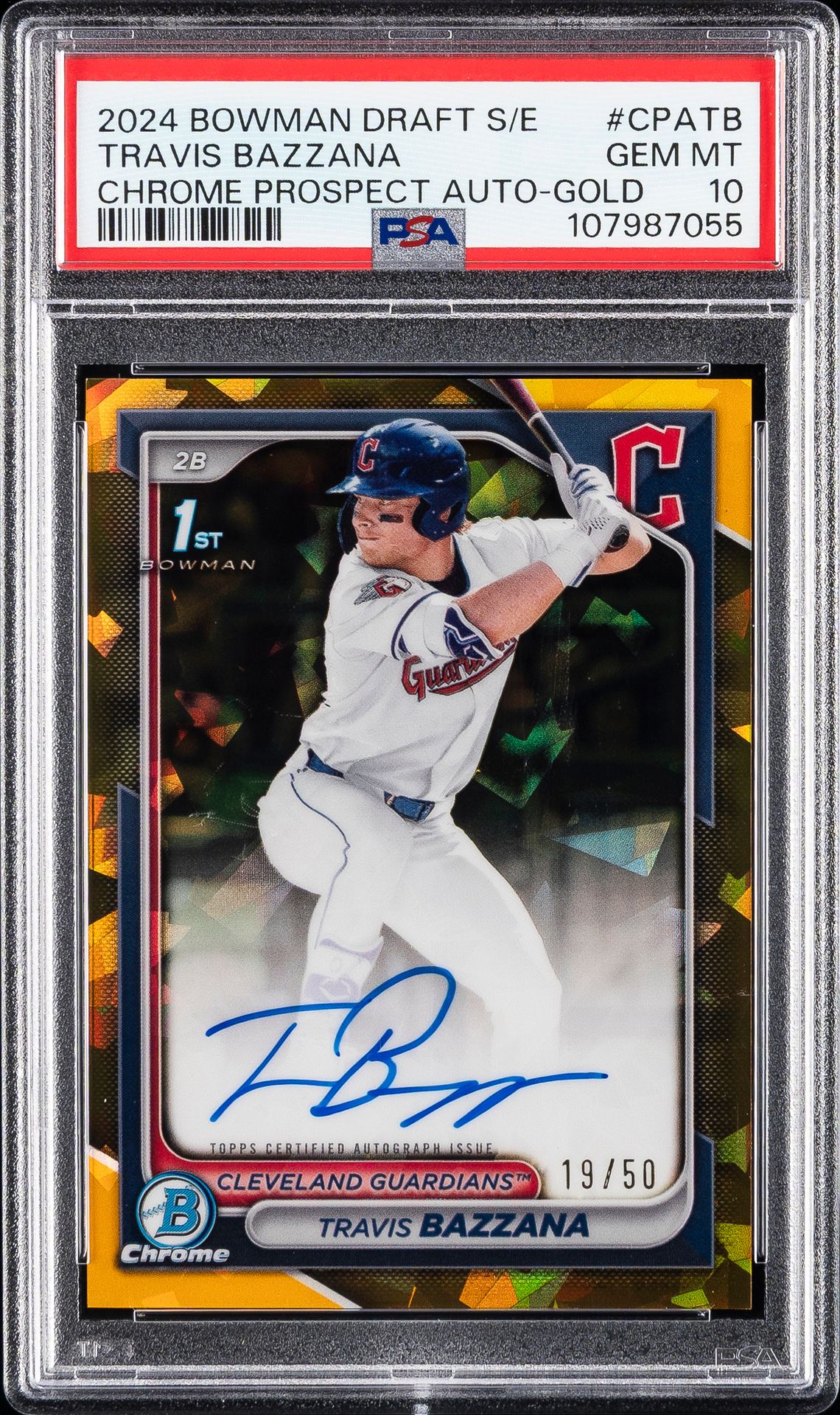 BAZZANA BOWMAN DRAFT SAPPHIRE EDITION CHROME SAPPHIRE PROSPECT AUTOGRAPHS 2024