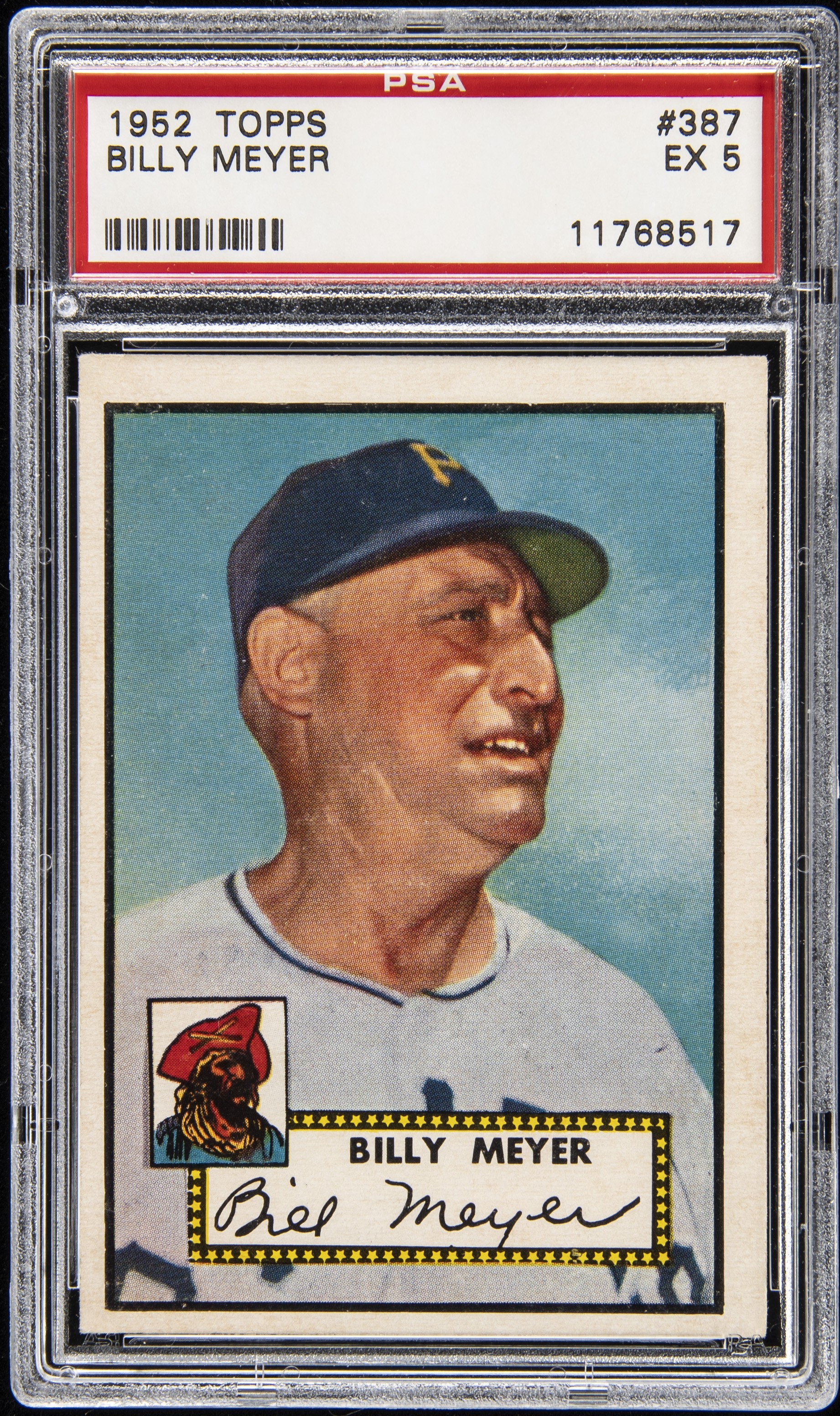 1952 Topps #387 Billy Meyer – PSA EX 5