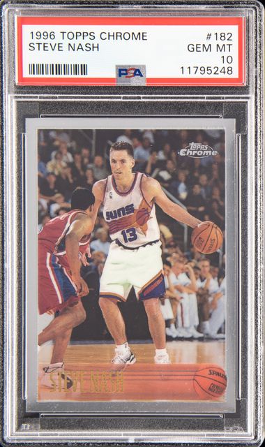 1996-97 Topps Chrome Refractor #171 Allen Iverson Rookie Card