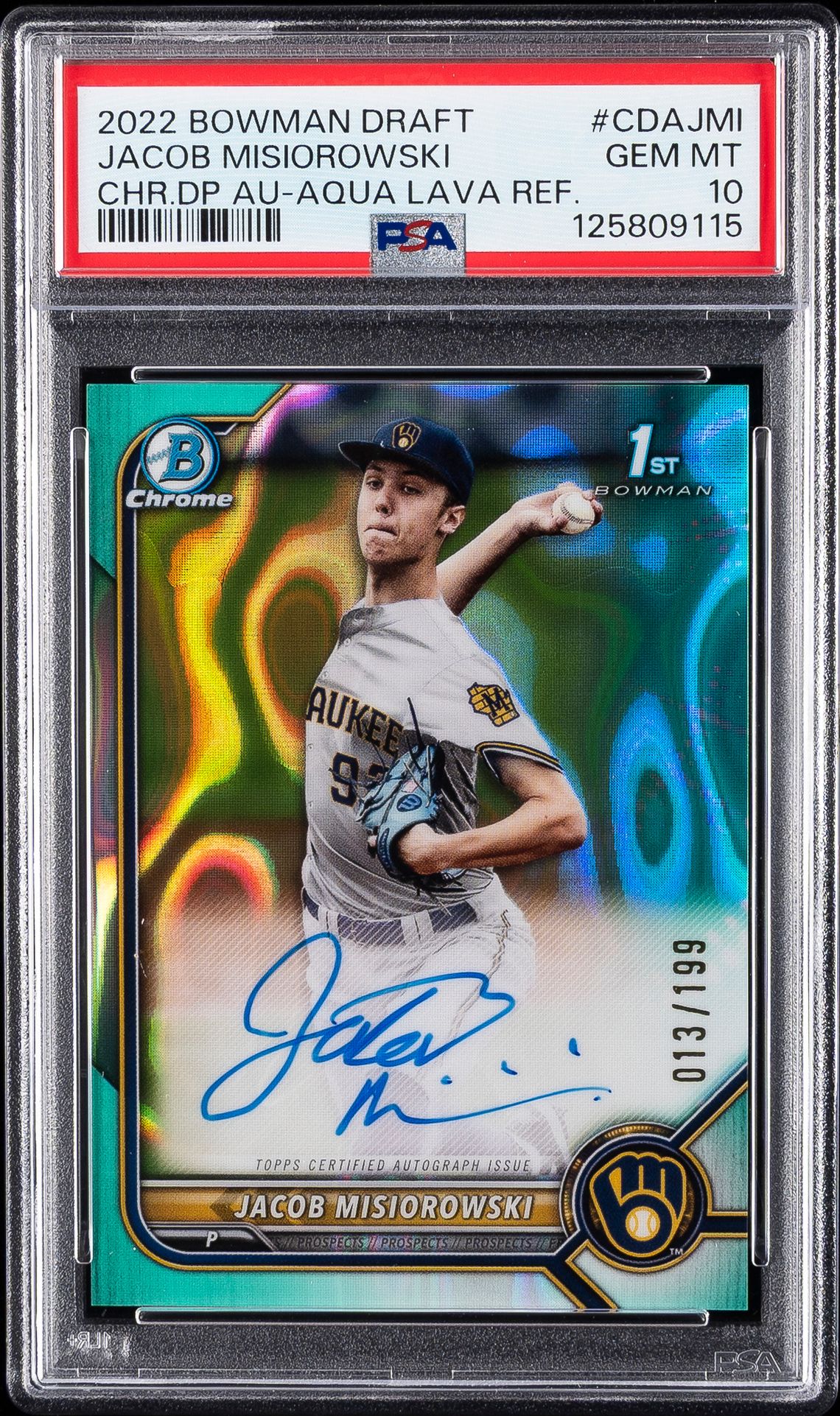 MISIOROWSKI BOWMAN DRAFT CHROME DRAFT PICK AUTOGRAPHS 2022