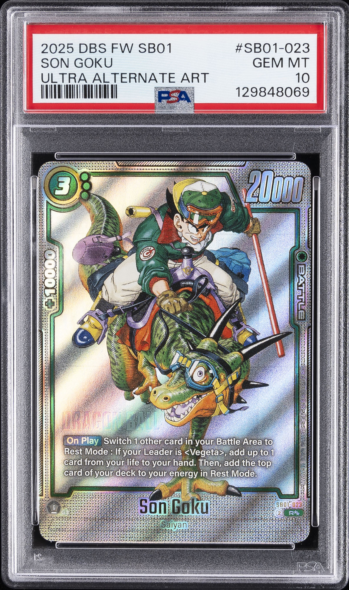 2025 #SB01-023 Son Goku PSA 10 Dragon Ball Super Card Game Fusion World Manga Booster 01 Pokemon