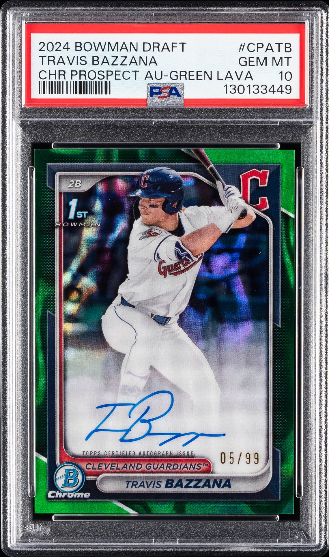 BAZZANA BOWMAN DRAFT CHROME PROSPECT AUTOGRAPHS 2024