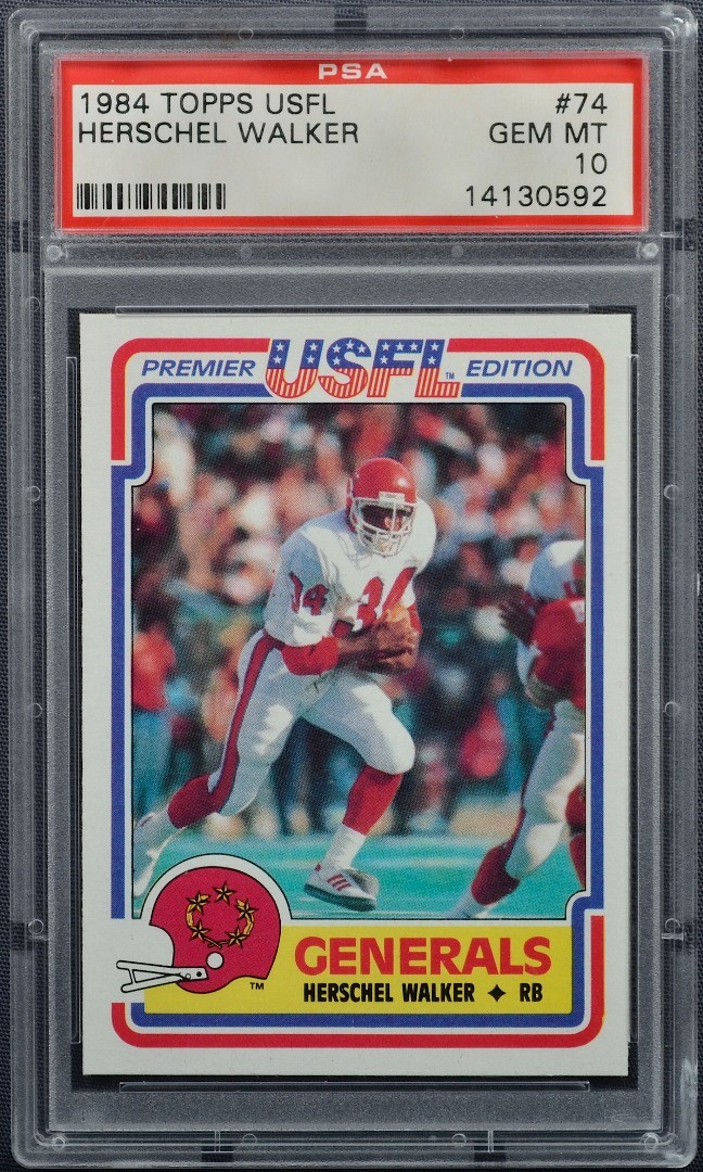 1984 Topps Usfl #74 Herschel Walker – PSA GEM MT 10