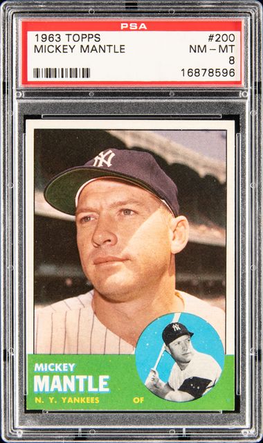 1952 Topps Mickey Mantle #311, PSA/DNA Autograph Grade NM-MT 8.., Lot  #80026