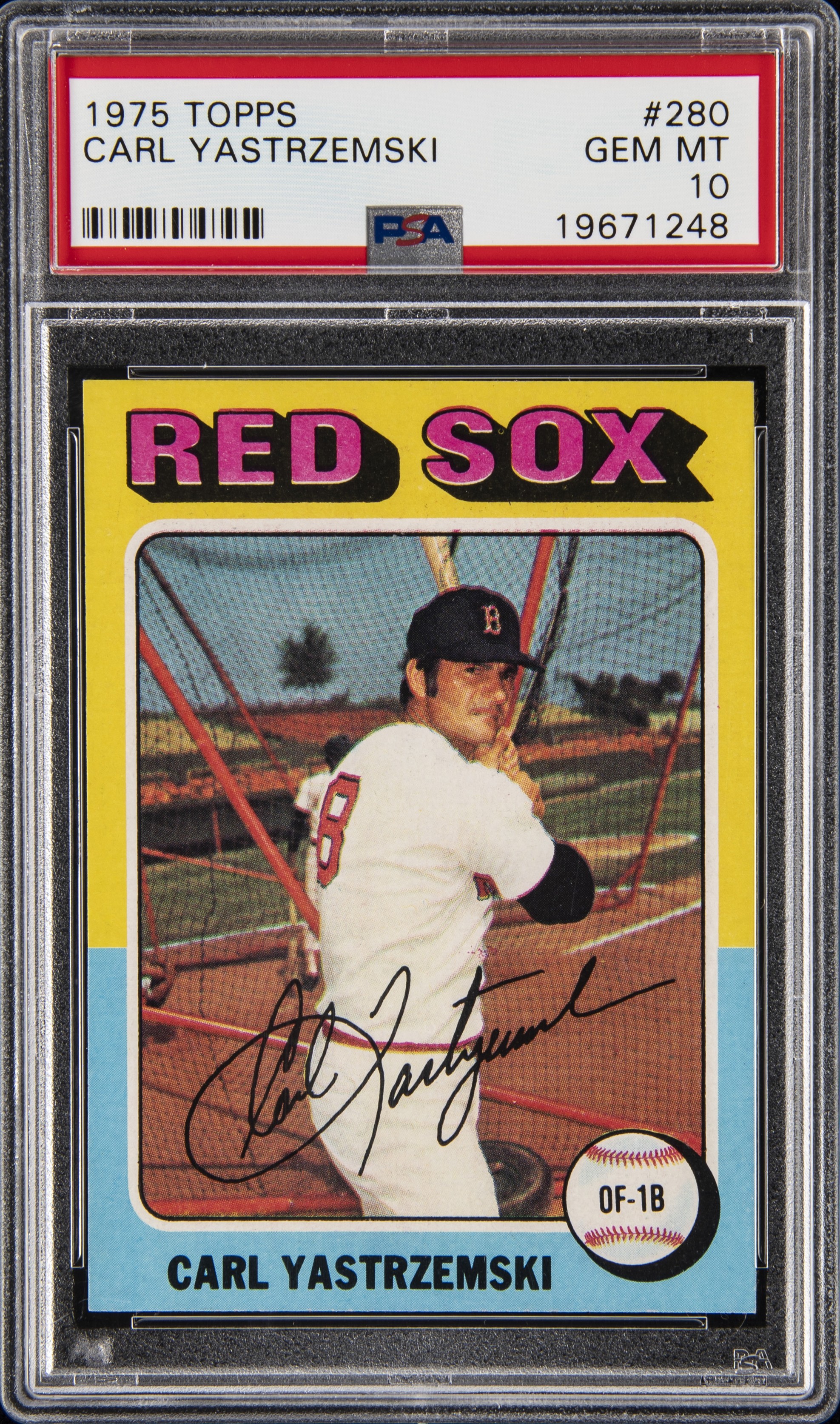 1975 Topps #280 Carl Yastrzemski - PSA GEM MT 10